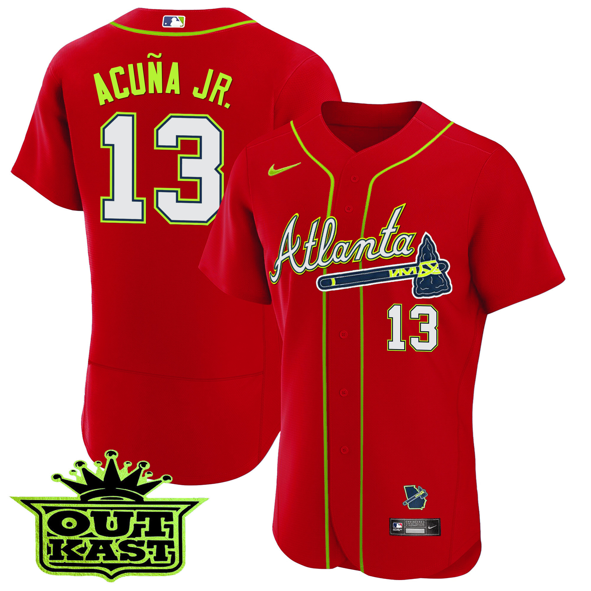 Men's Atlanta Braves Outkast Flex Base Jersey V3 - All Stitched - Image 19