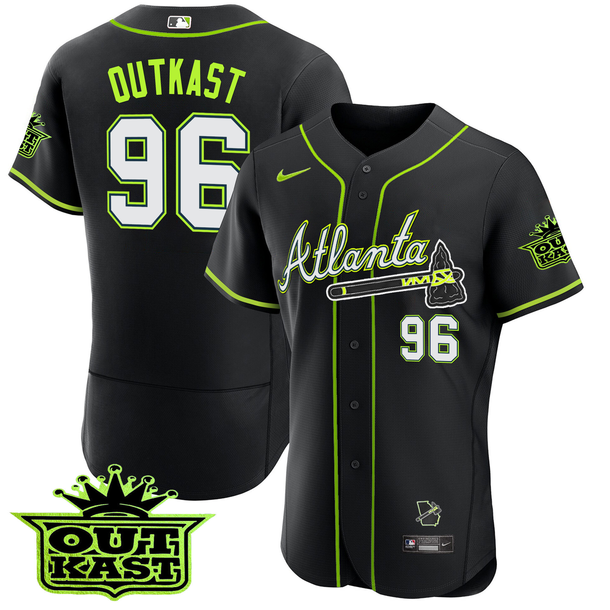 Men's Atlanta Braves Outkast Flex Base Jersey V3 - All Stitched - Image 38