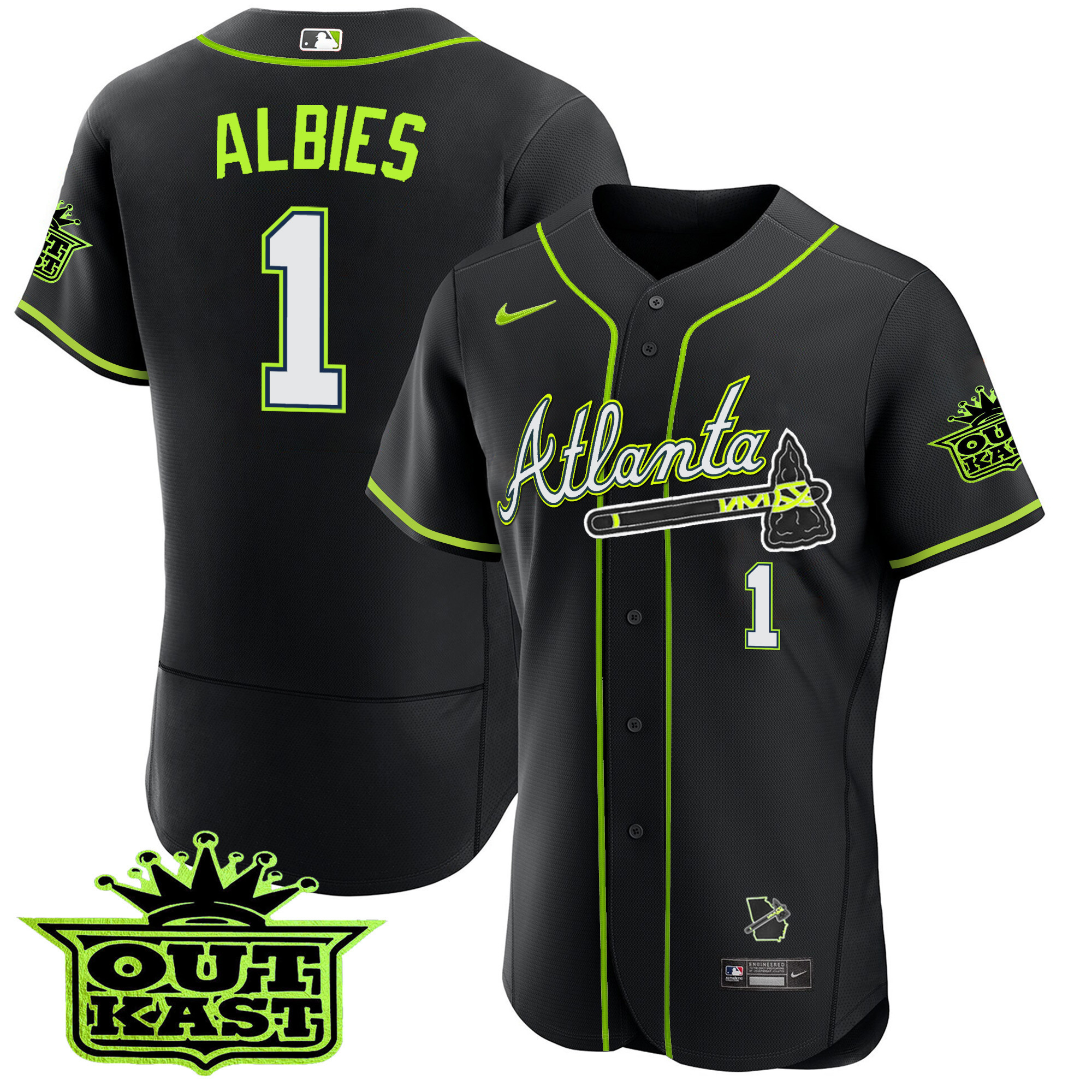 Men's Atlanta Braves Outkast Flex Base Jersey V3 - All Stitched - Image 44