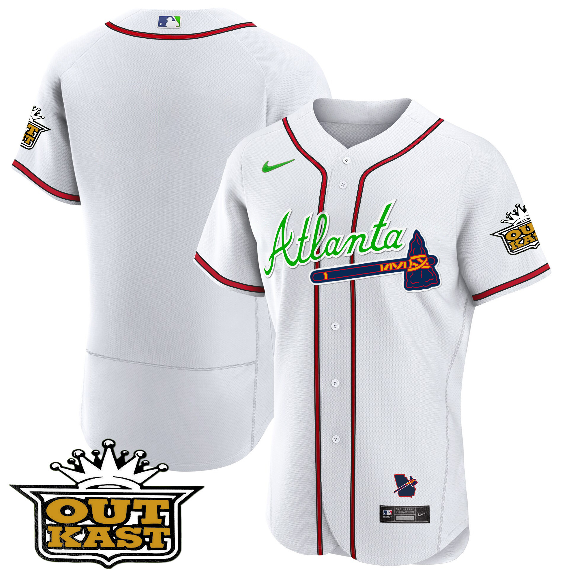 Men's Atlanta Braves Outkast Flex Base Jersey V3 - All Stitched - Image 54
