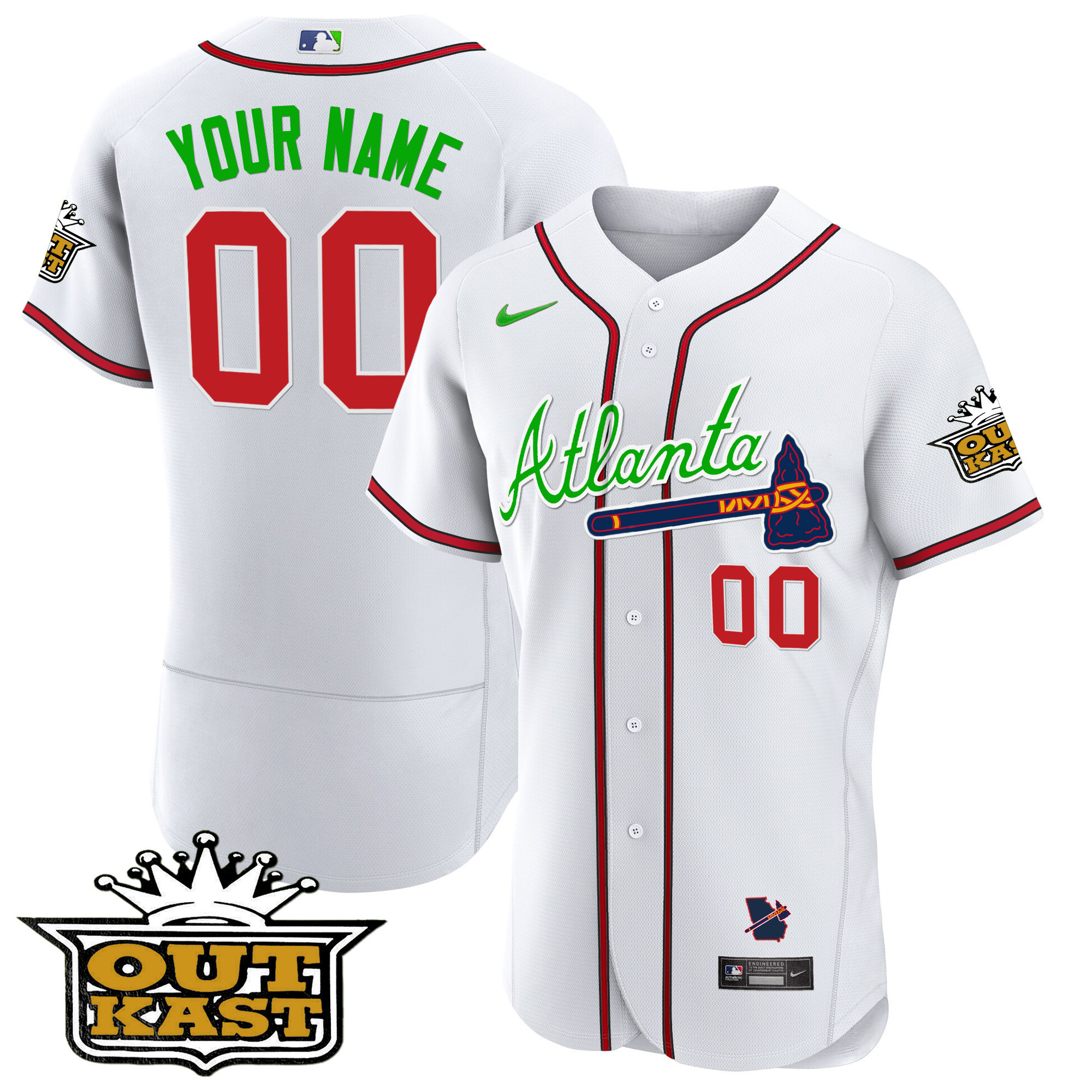 Atlanta Braves Outkast Flex Base Custom Jersey V3 - All Stitched - Image 6