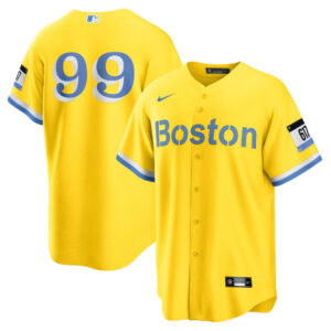 Youth's Boston Red Sox Yellow Jersey - All Stitched