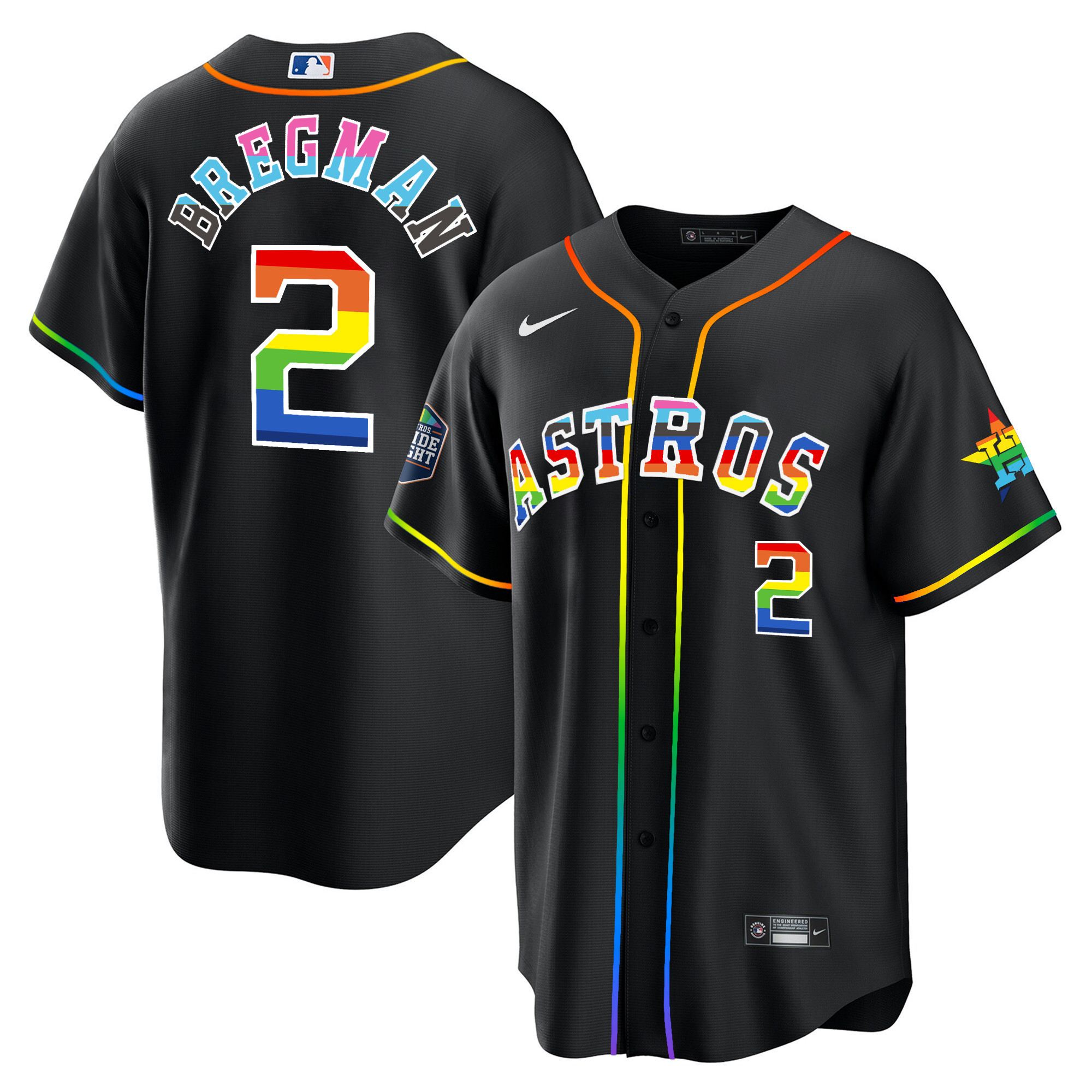 Men's Houston Astros 2023 Cool Base Pride Jersey - Stitched - Image 12