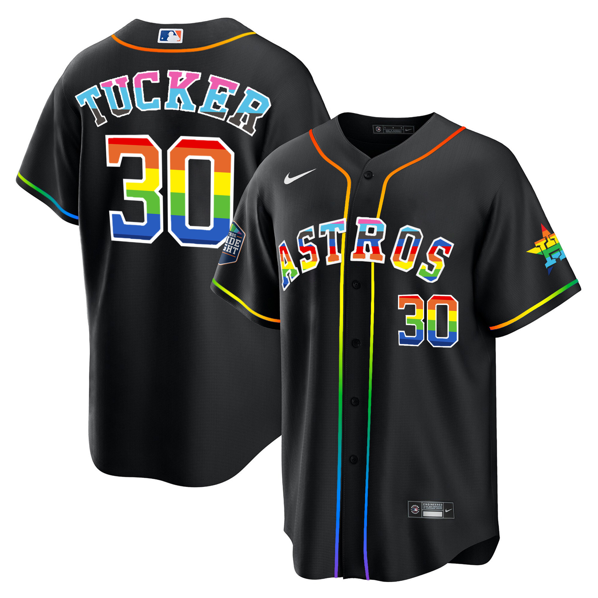 Men's Houston Astros 2023 Cool Base Pride Jersey - Stitched - Image 15