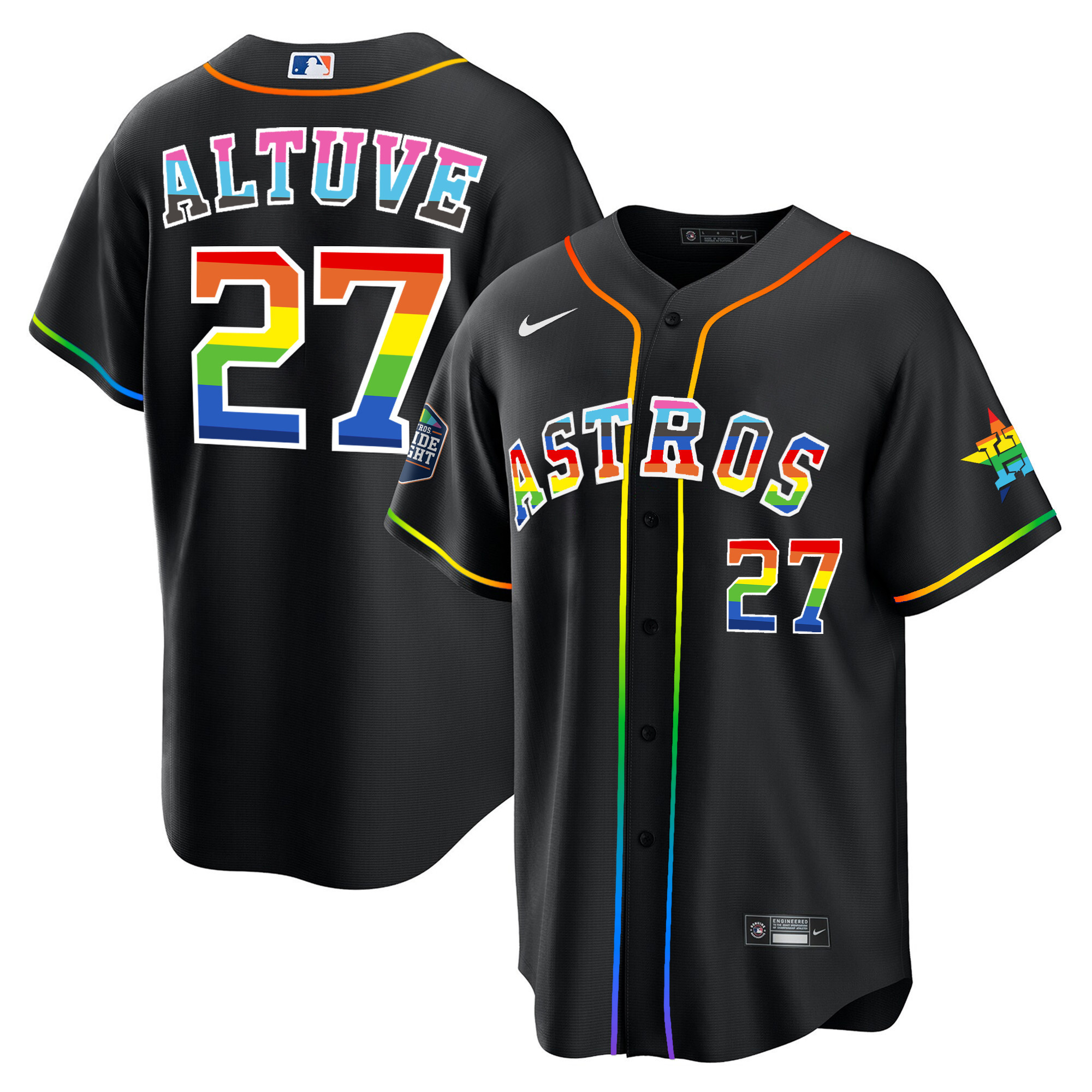 Men's Houston Astros 2023 Cool Base Pride Jersey - Stitched - Image 13