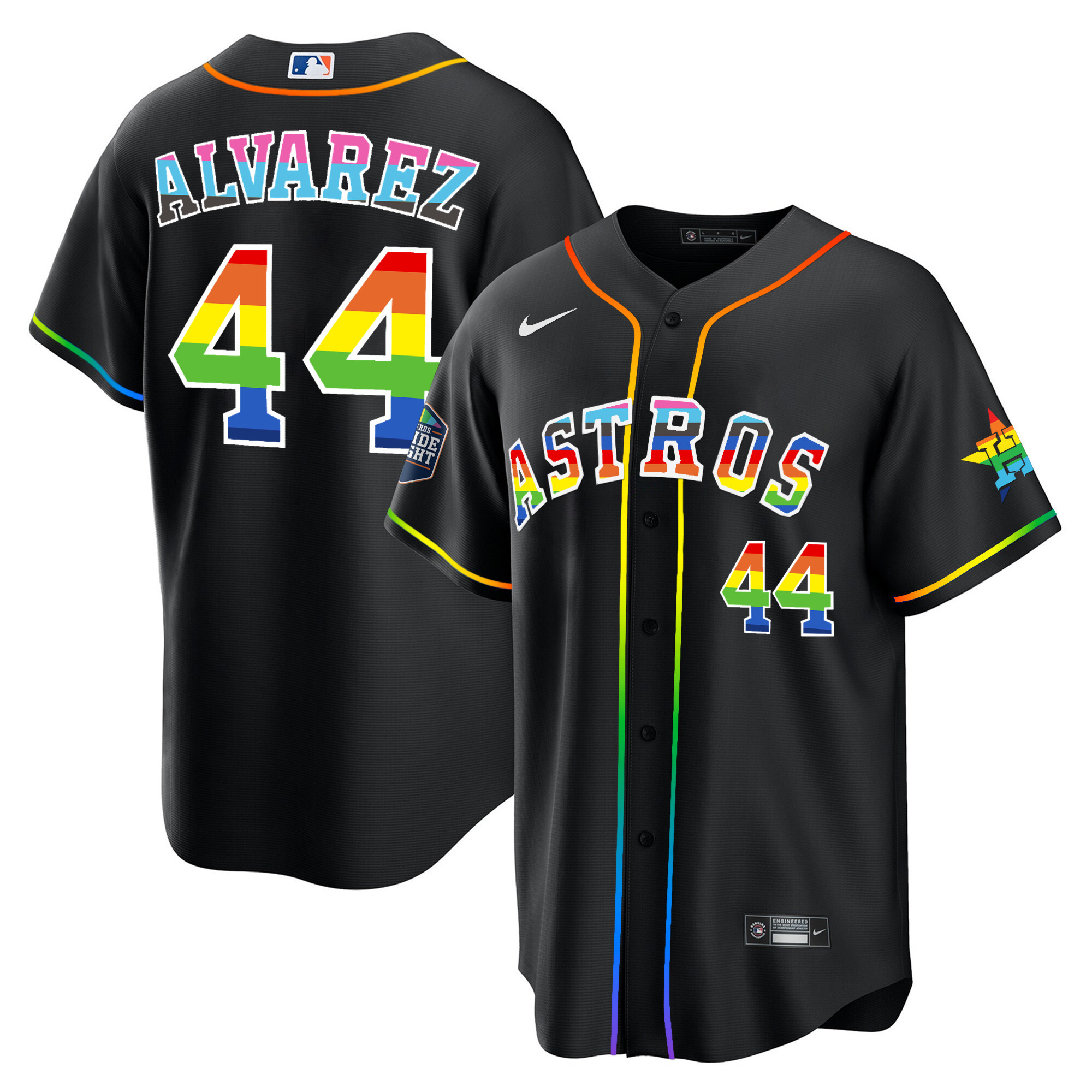 Men's Houston Astros 2023 Cool Base Pride Jersey - Stitched - Image 11