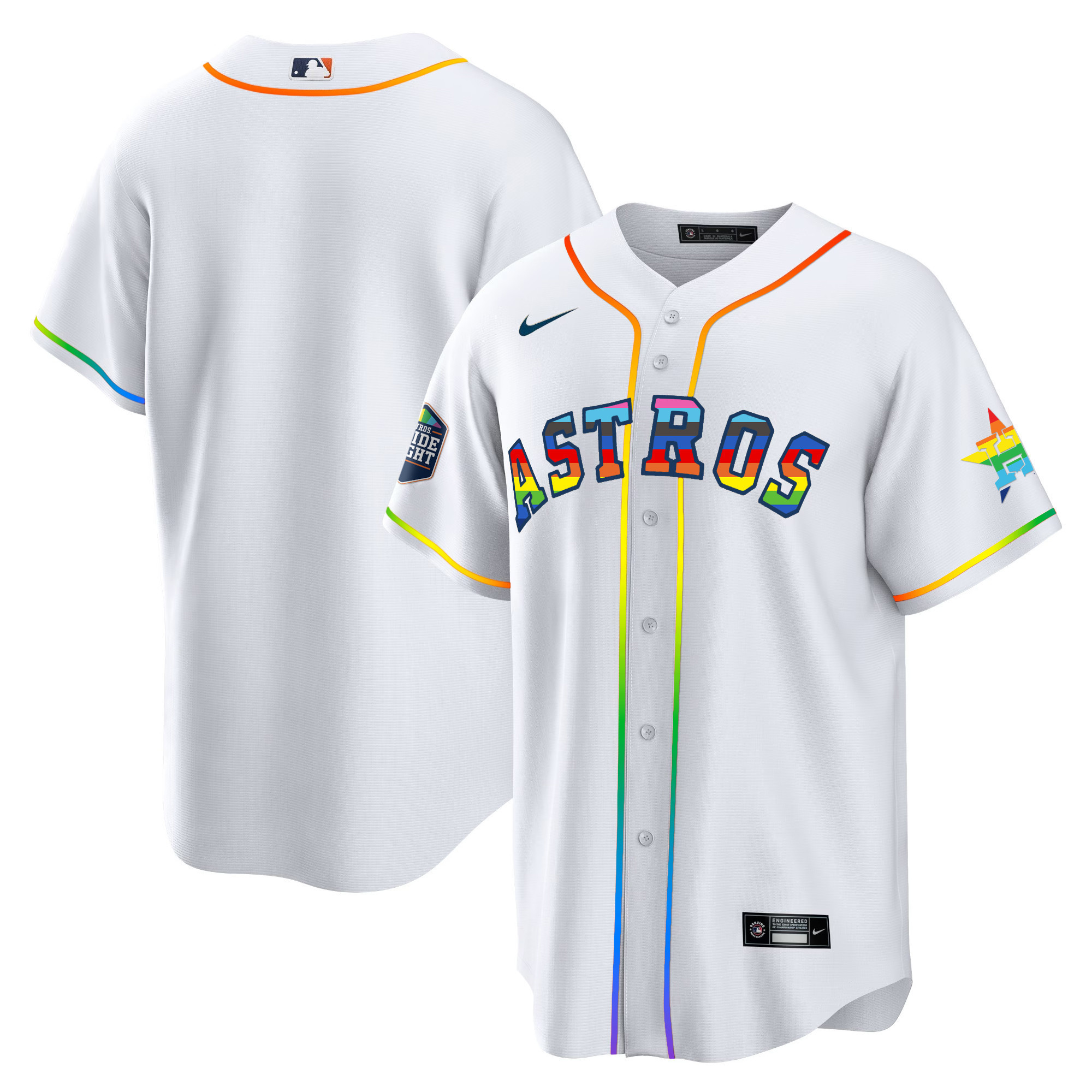 Men's Houston Astros 2023 Cool Base Pride Jersey - Stitched - Image 8