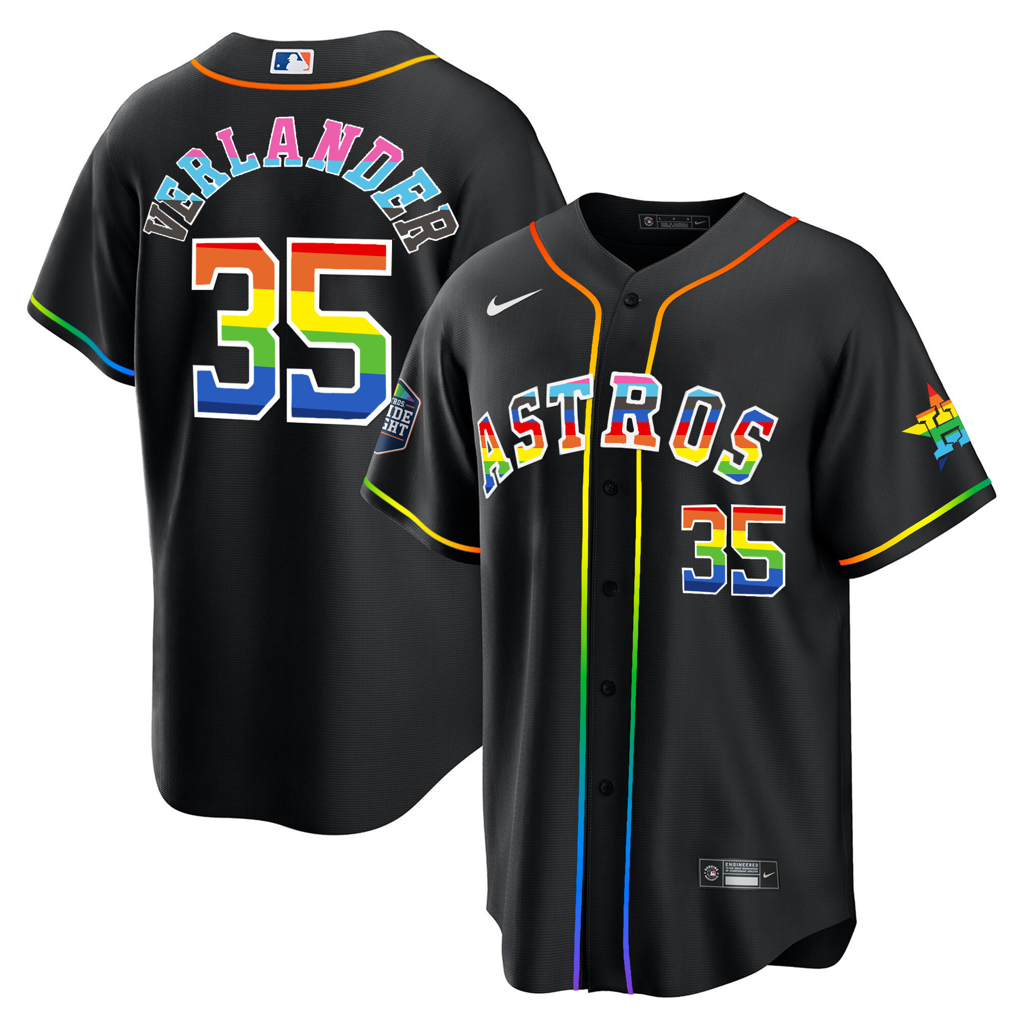Men's Houston Astros 2023 Cool Base Pride Jersey - Stitched - Image 14