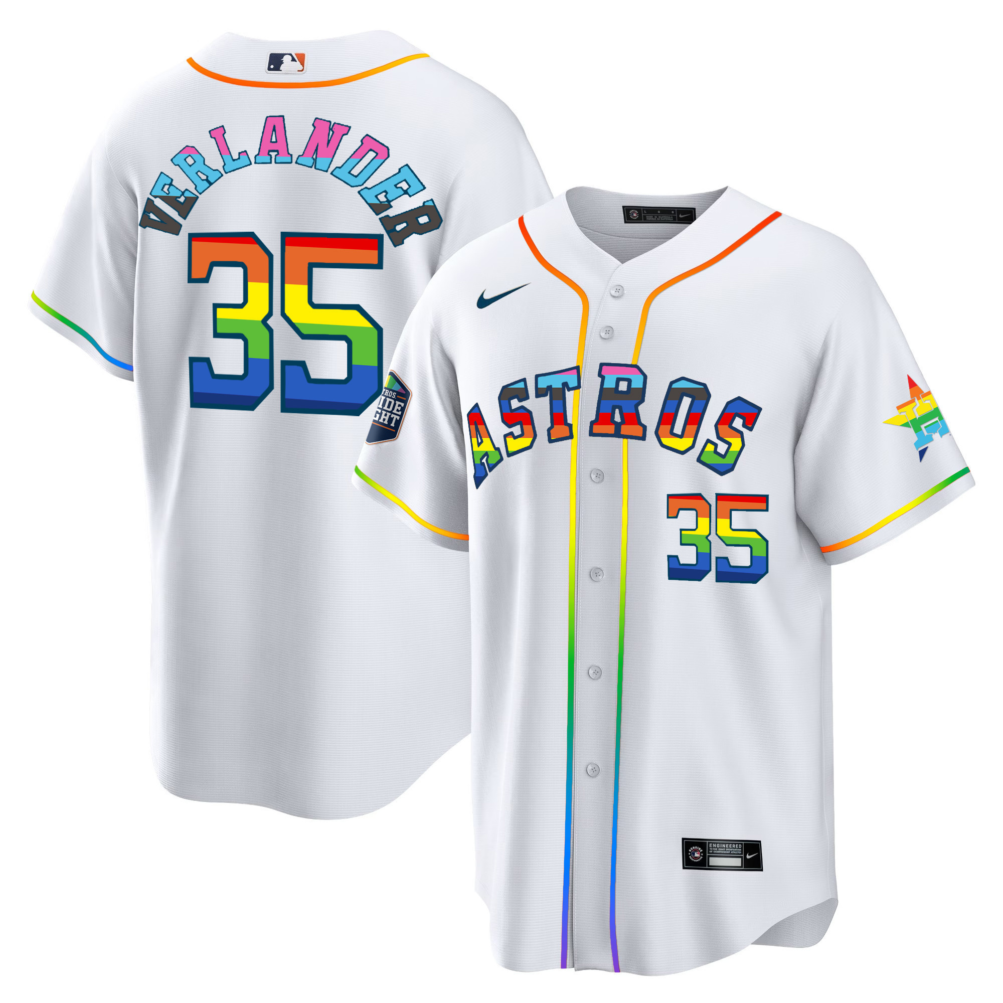 Men's Houston Astros 2023 Cool Base Pride Jersey - Stitched - Image 6