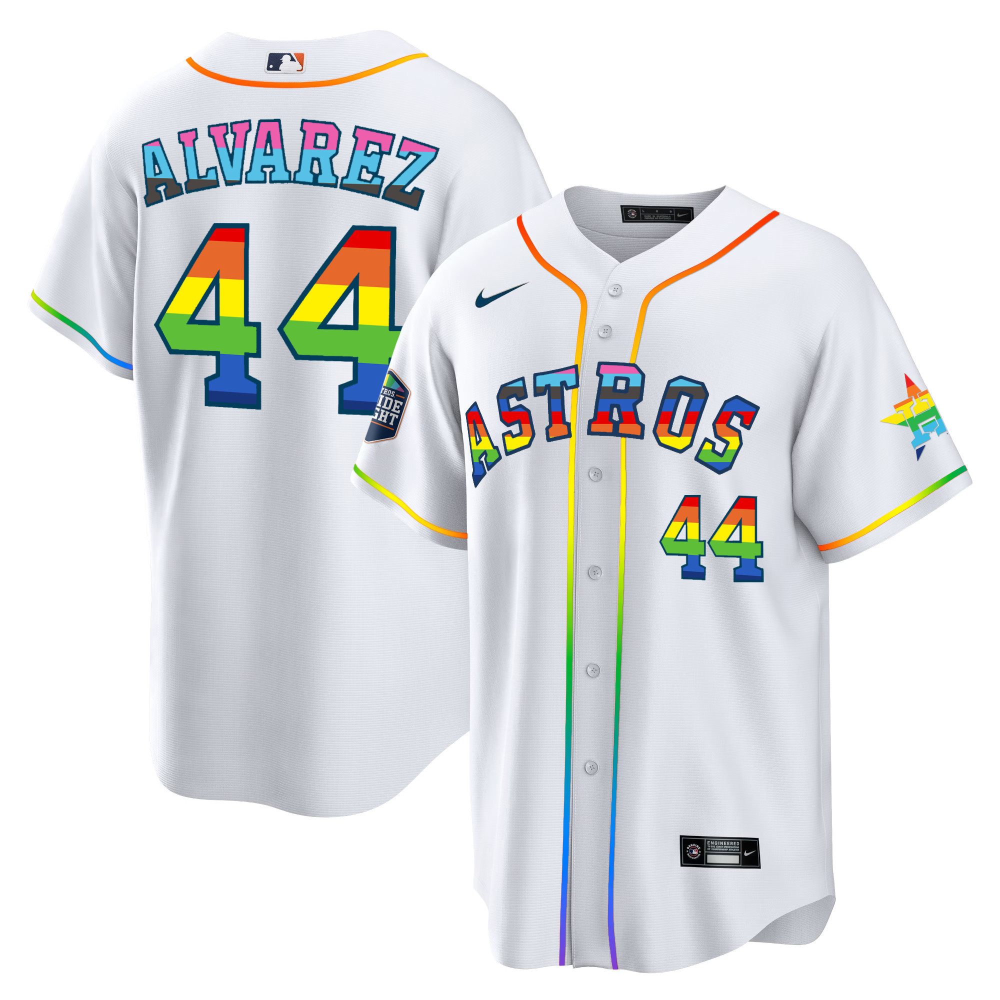 Men's Houston Astros 2023 Cool Base Pride Jersey - Stitched - Image 3