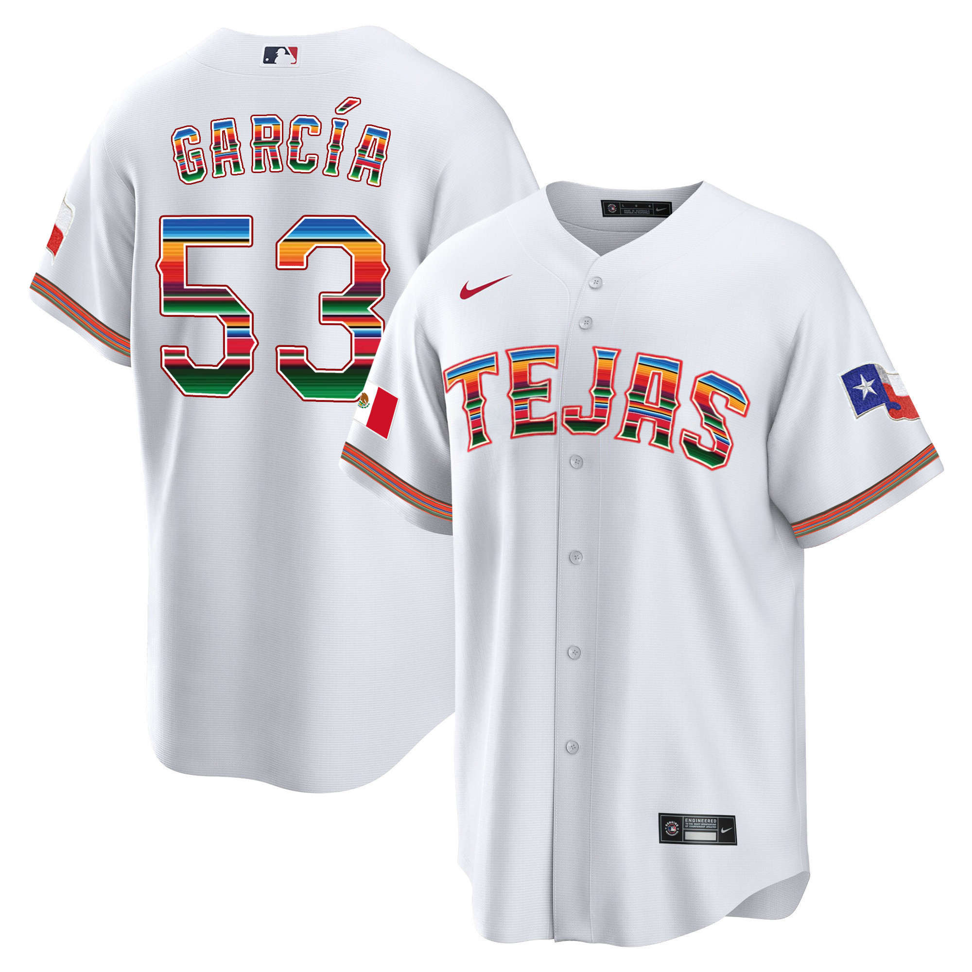 Men's Texas Rangers Mexican Cool Base Jersey - All Stitched - Image 21