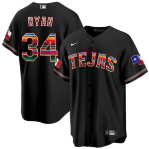 Men's Texas Rangers Mexican Cool Base Jersey - All Stitched