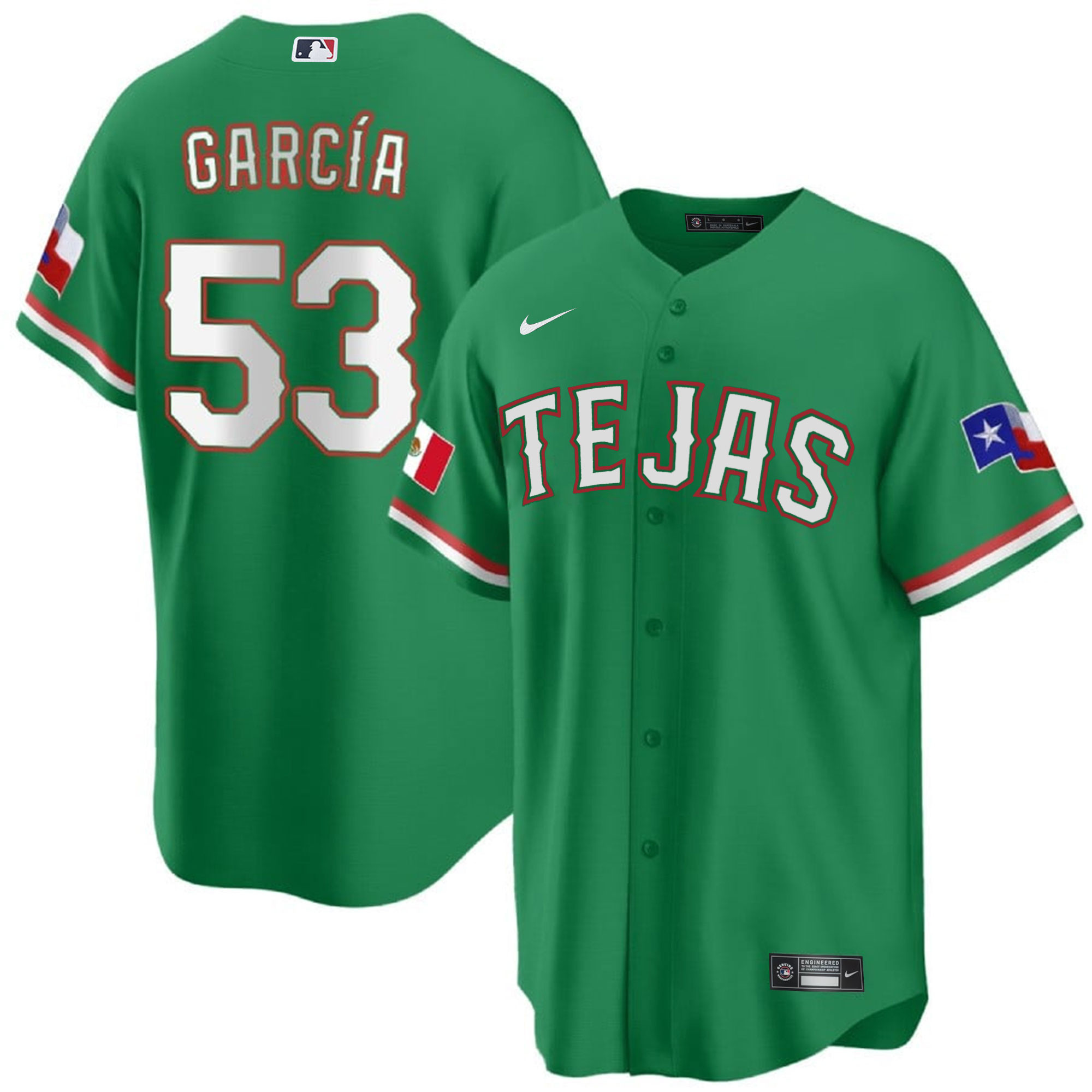 Men's Texas Rangers Mexican Cool Base Jersey - All Stitched - Image 30