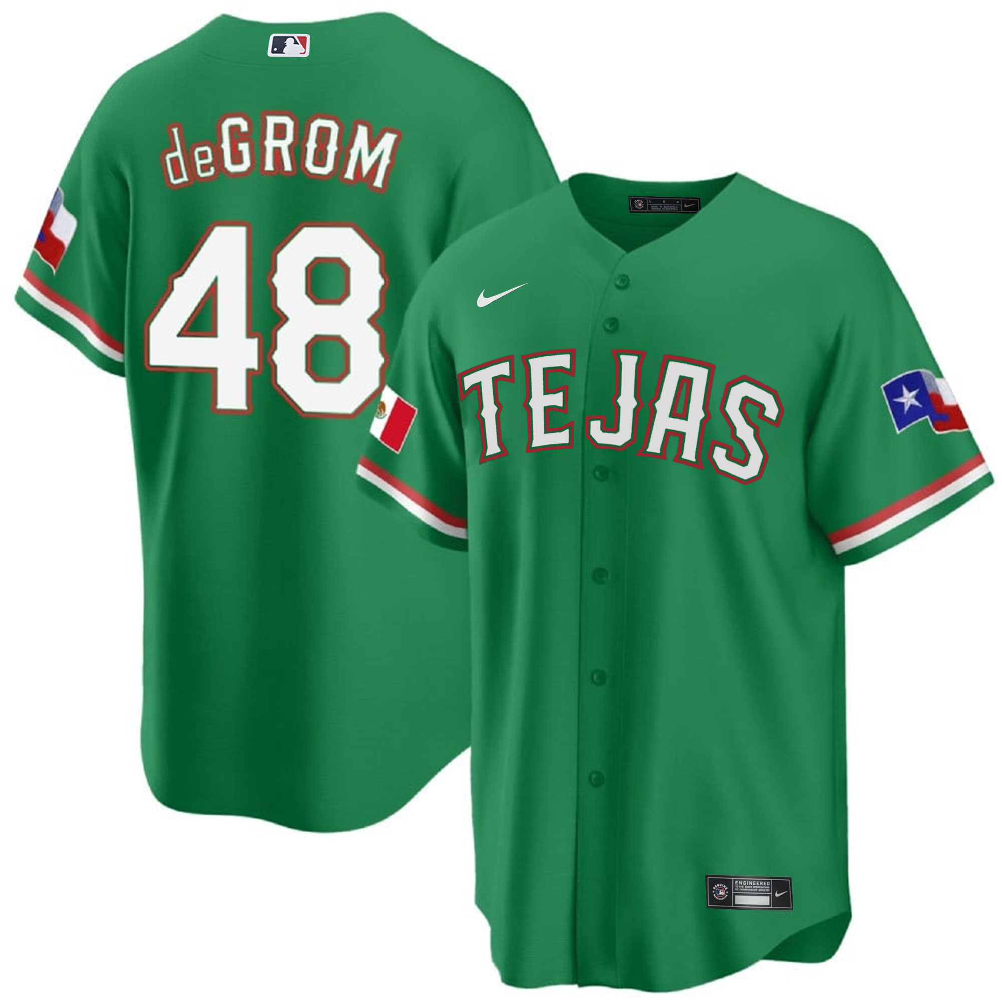 Men's Texas Rangers Mexican Cool Base Jersey - All Stitched - Image 29