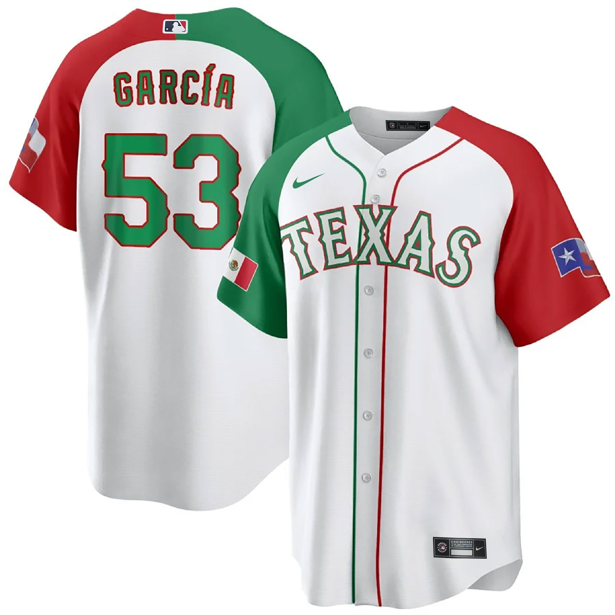 Men's Texas Rangers Mexican Cool Base Jersey - All Stitched - Image 39