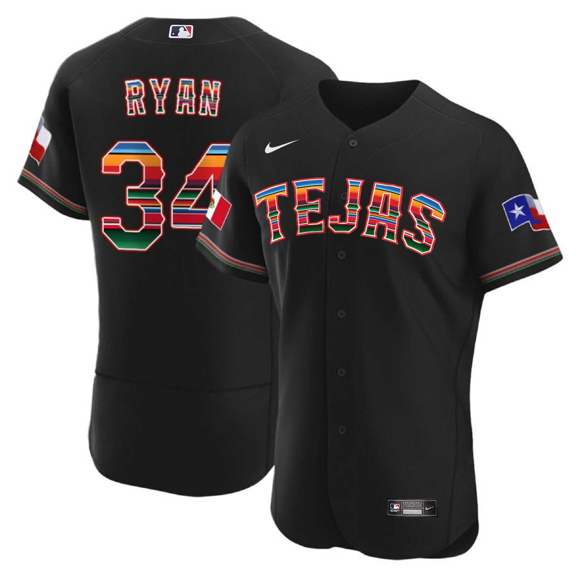 Men's Texas Rangers Mexican Flex Base Jersey - All Stitched