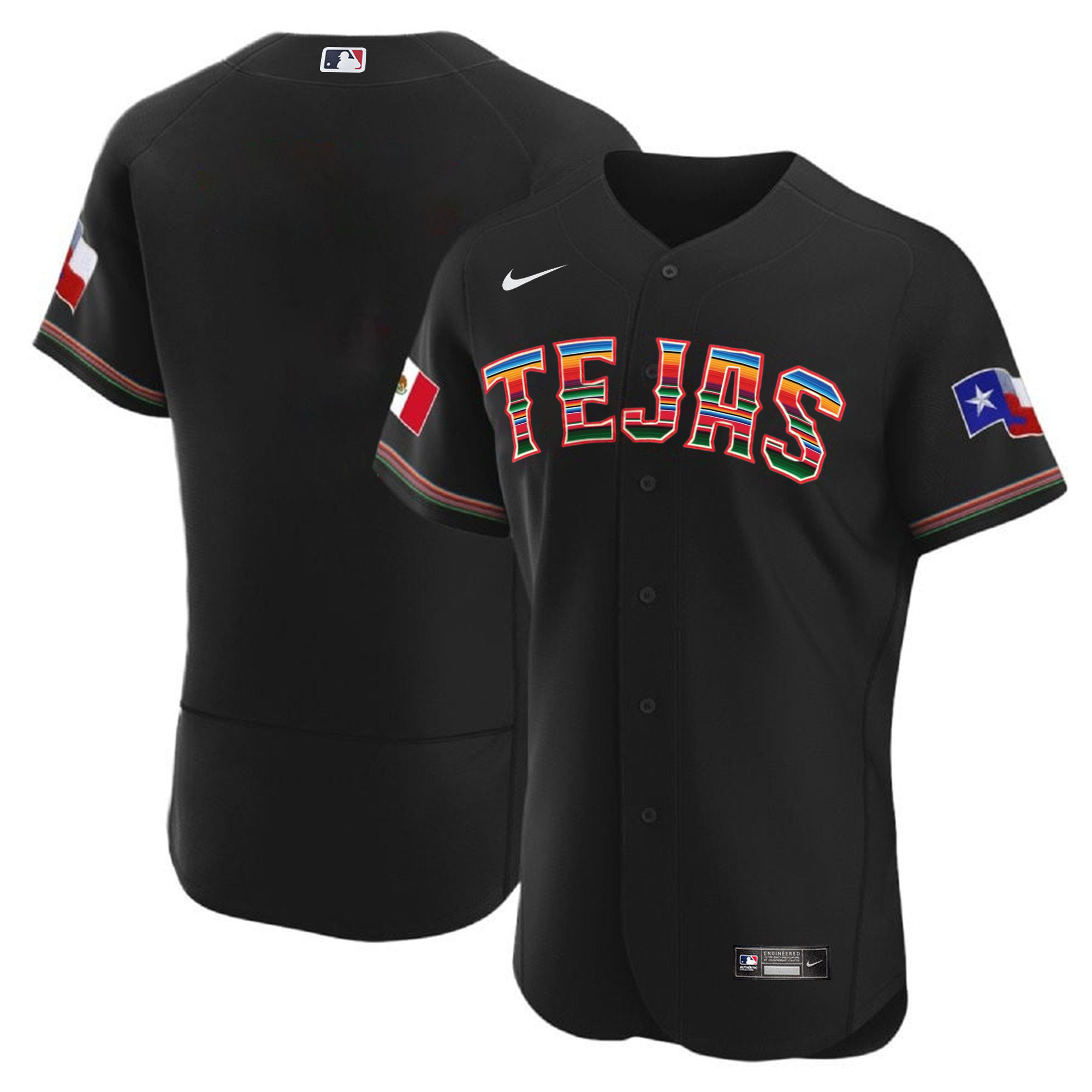 Men's Texas Rangers Mexican Flex Base Jersey - All Stitched - Image 7