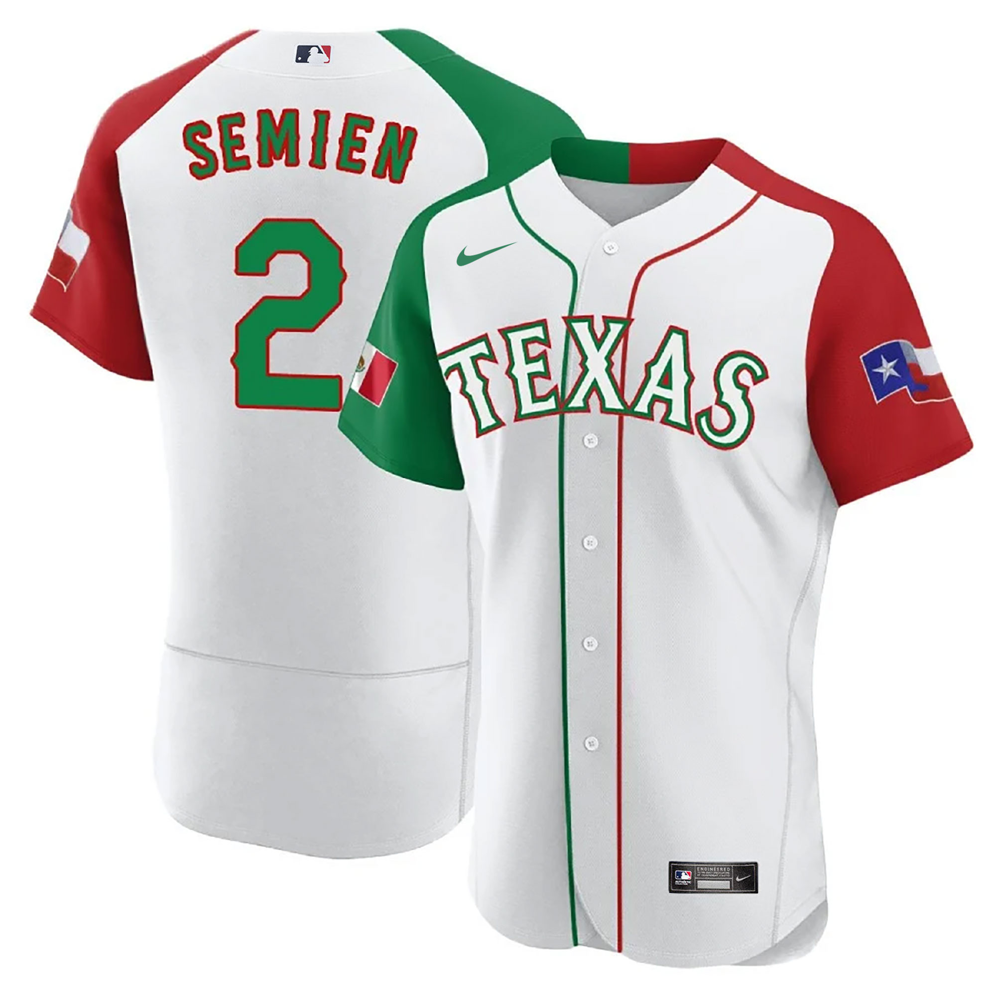 Men's Texas Rangers Mexican Flex Base Jersey - All Stitched - Image 33