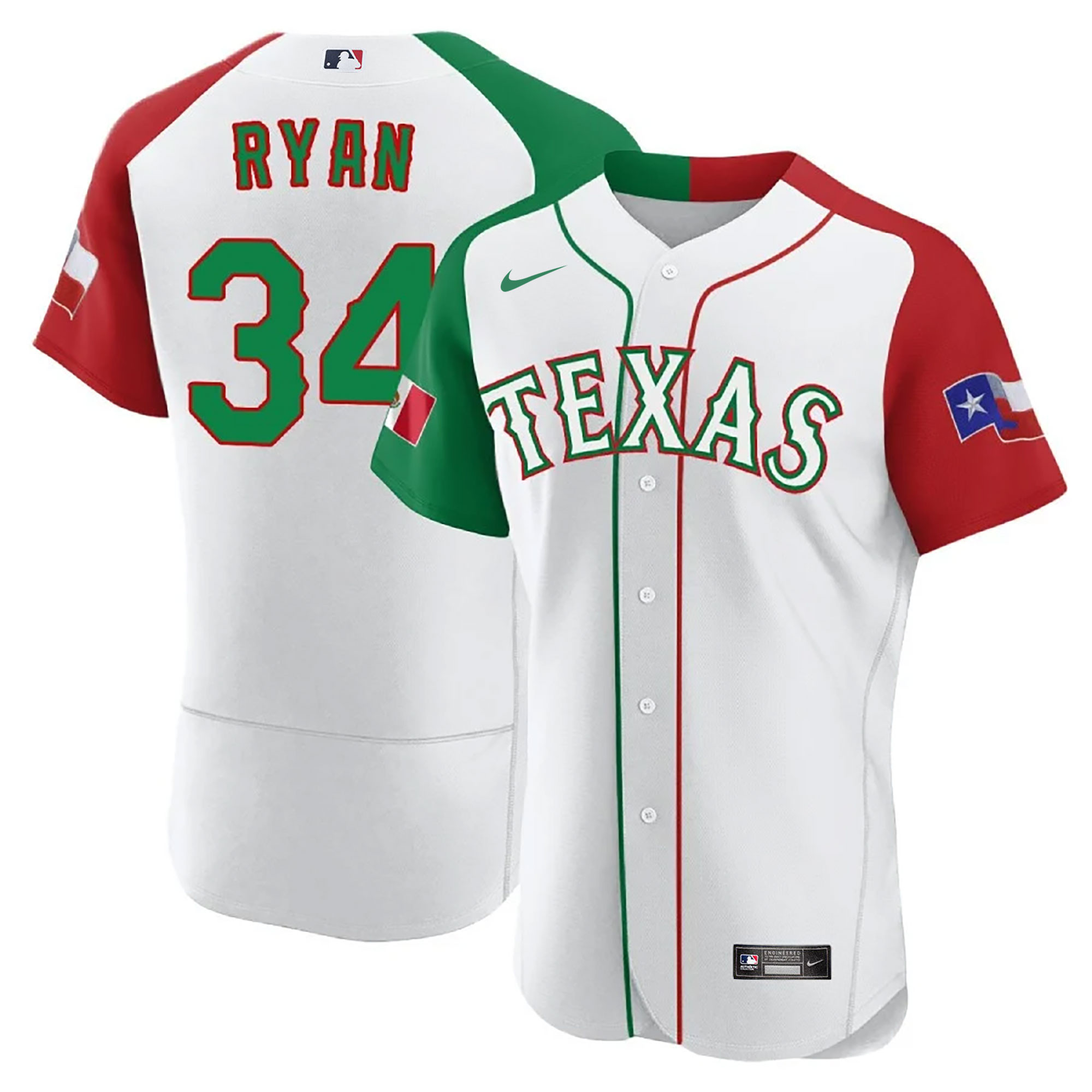 Men's Texas Rangers Mexican Flex Base Jersey - All Stitched - Image 29