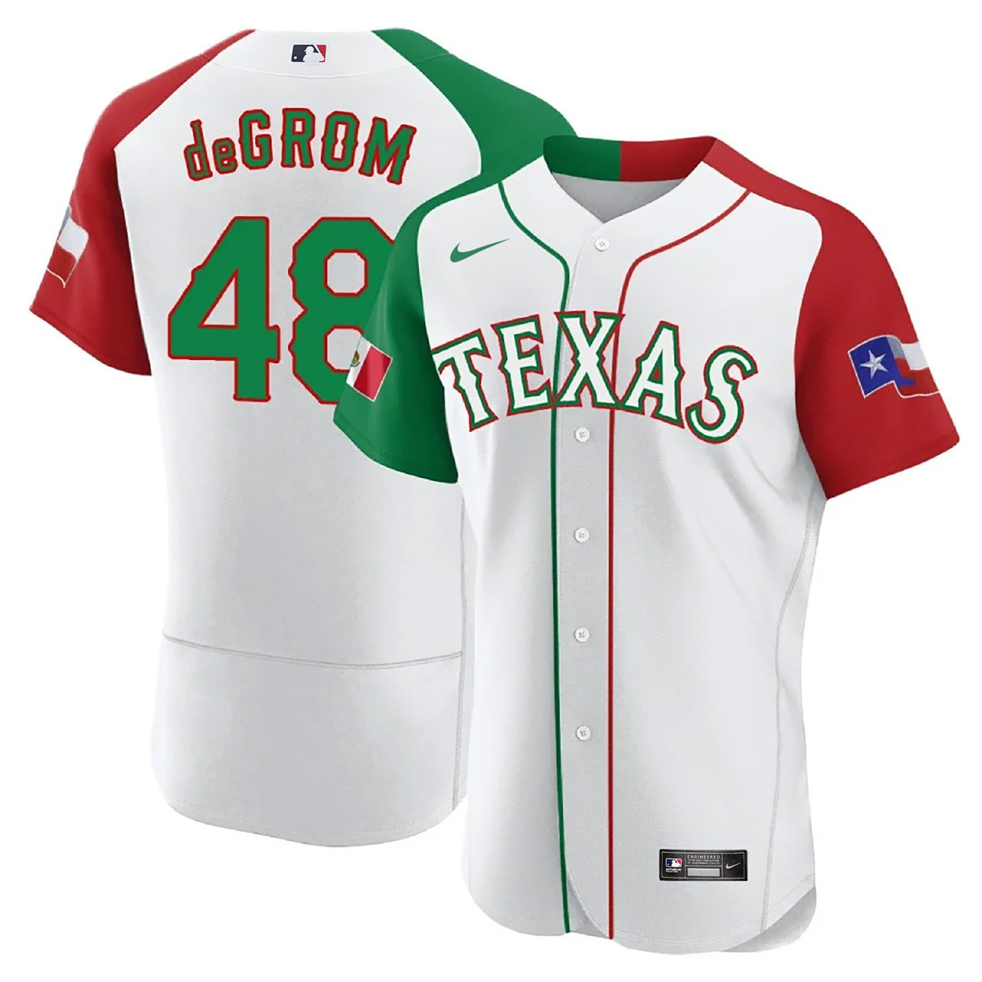 Men's Texas Rangers Mexican Flex Base Jersey - All Stitched - Image 30