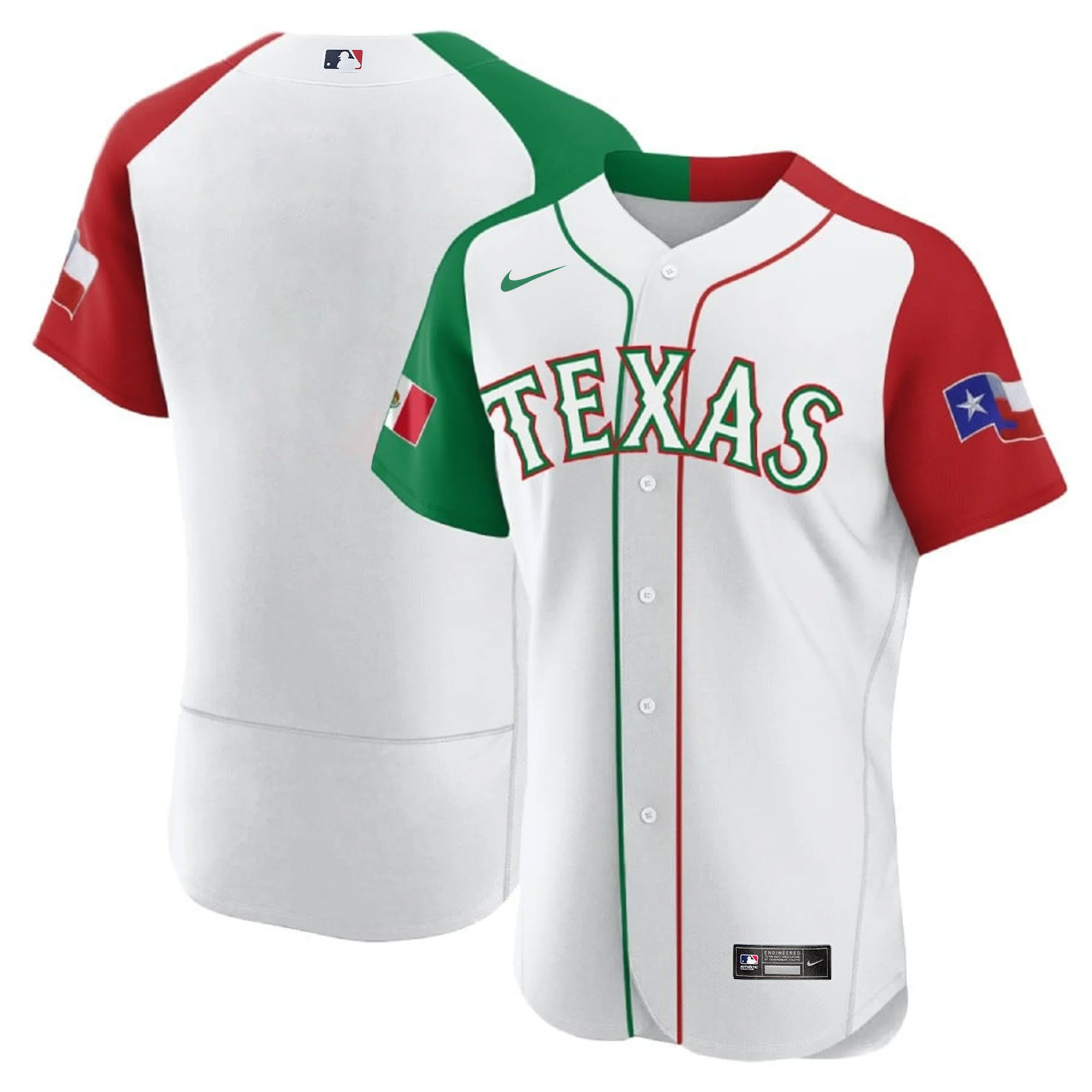 Men's Texas Rangers Mexican Flex Base Jersey - All Stitched - Image 35