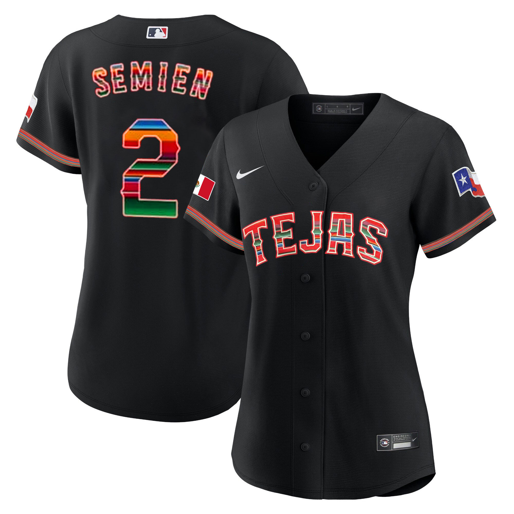 Women's Texas Rangers Mexican Jersey - All Stitched - Image 4
