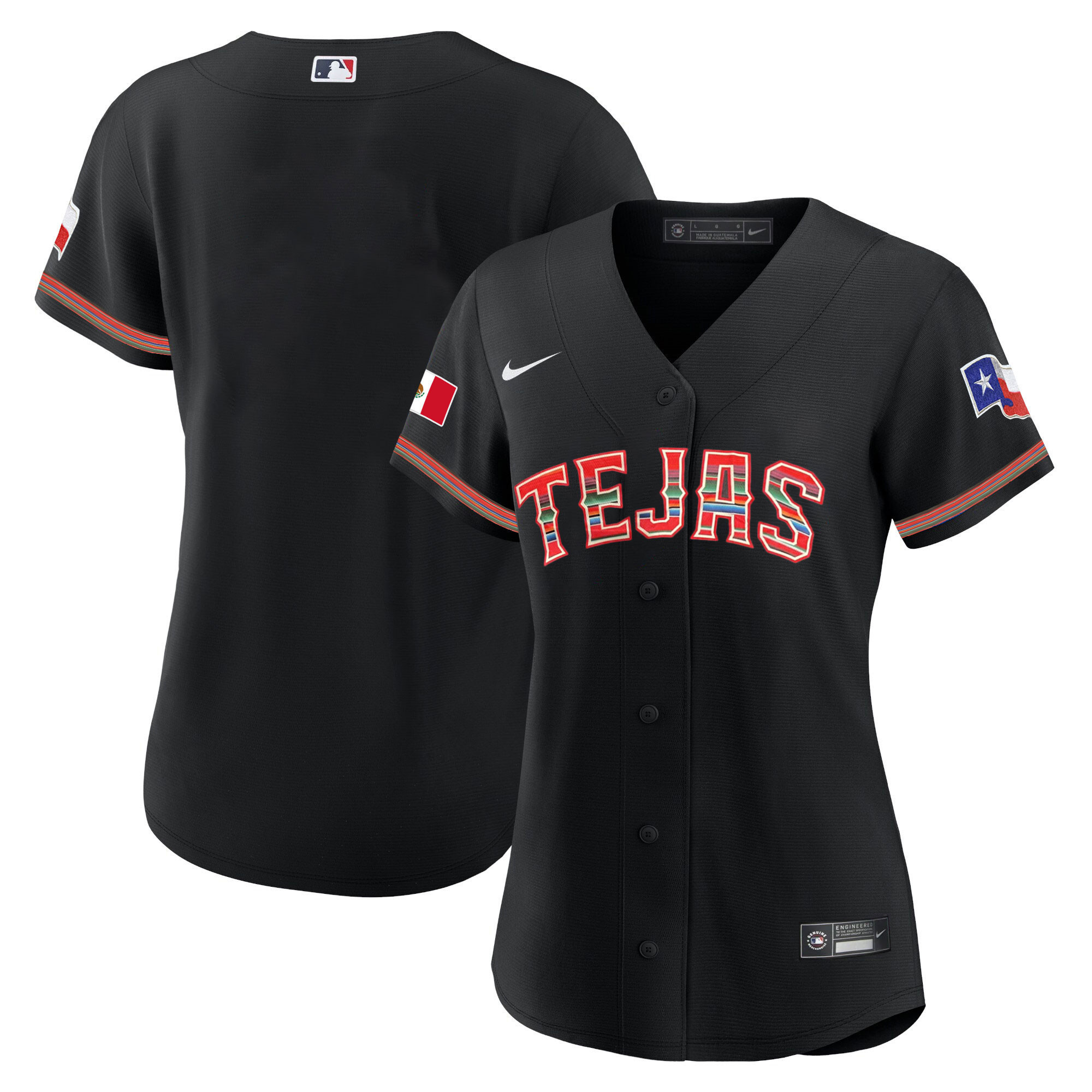 Women's Texas Rangers Mexican Jersey - All Stitched - Image 7