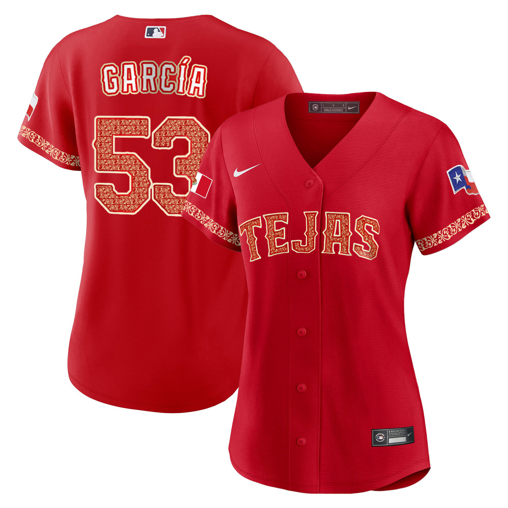 Women's Texas Rangers Mexican Jersey - All Stitched - Image 9