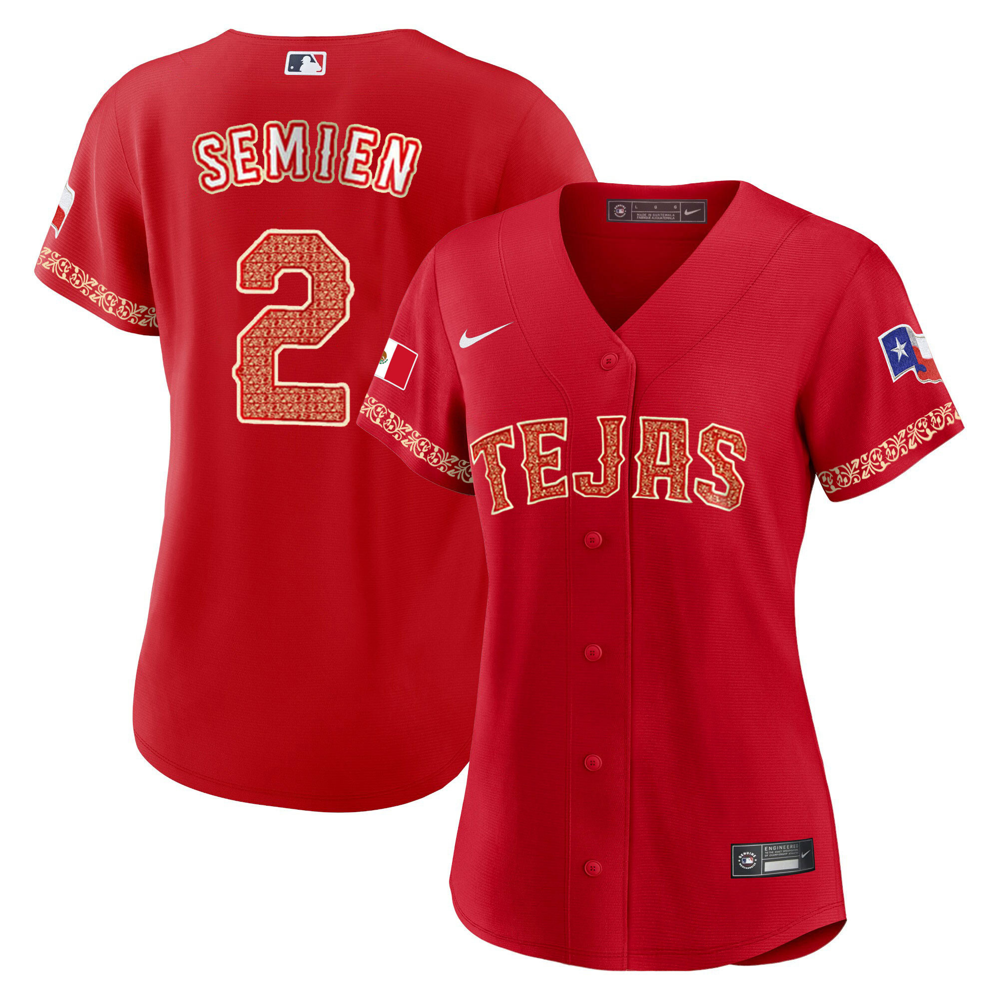 Women's Texas Rangers Mexican Jersey - All Stitched - Image 11