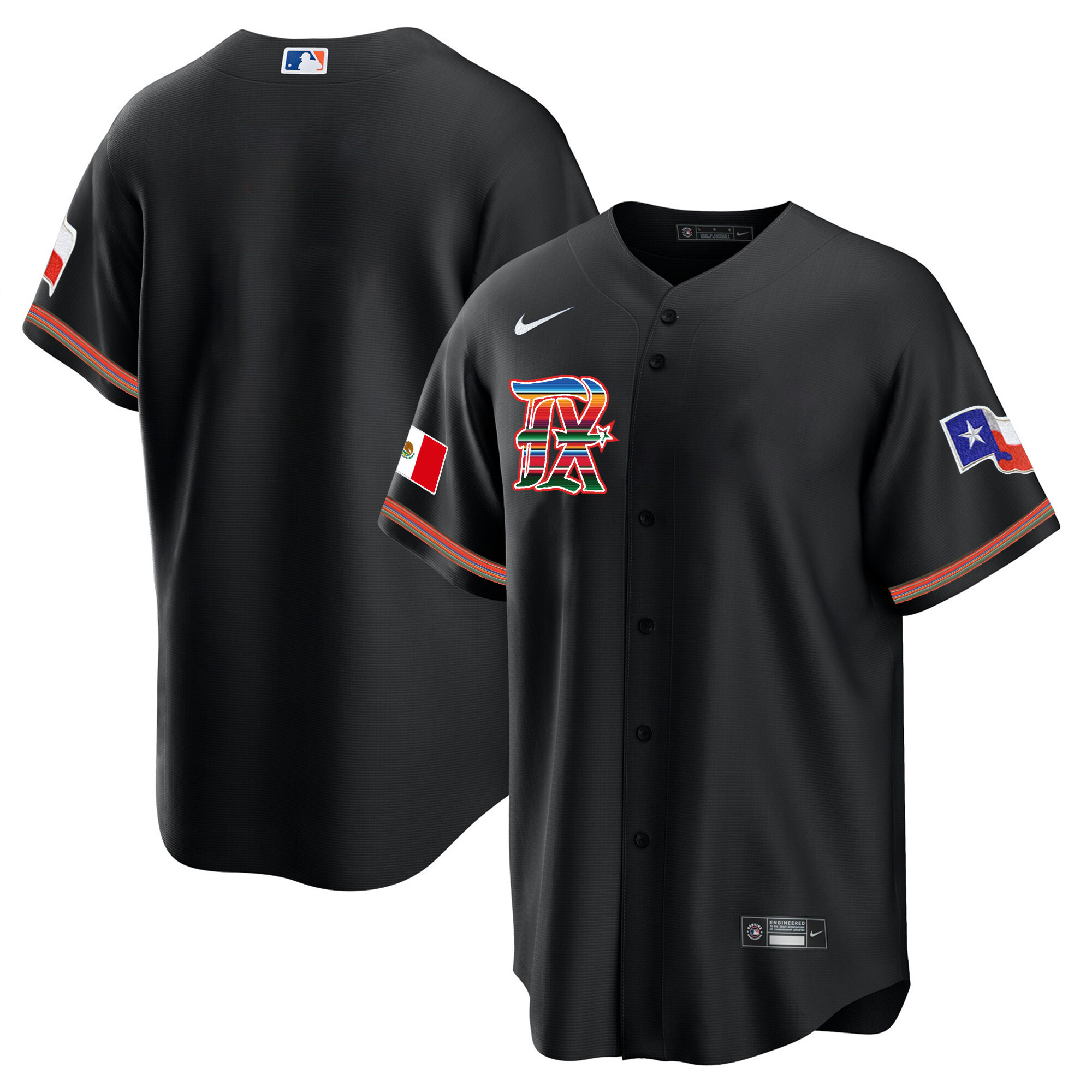 Men's Texas Rangers Mexican Heritage Night Cool Base Jersey - City Connect - All Stitched - Image 7