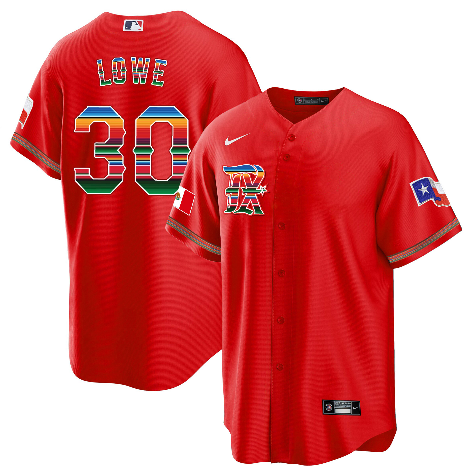 Men's Texas Rangers Mexican Heritage Night Cool Base Jersey - City Connect - All Stitched - Image 13