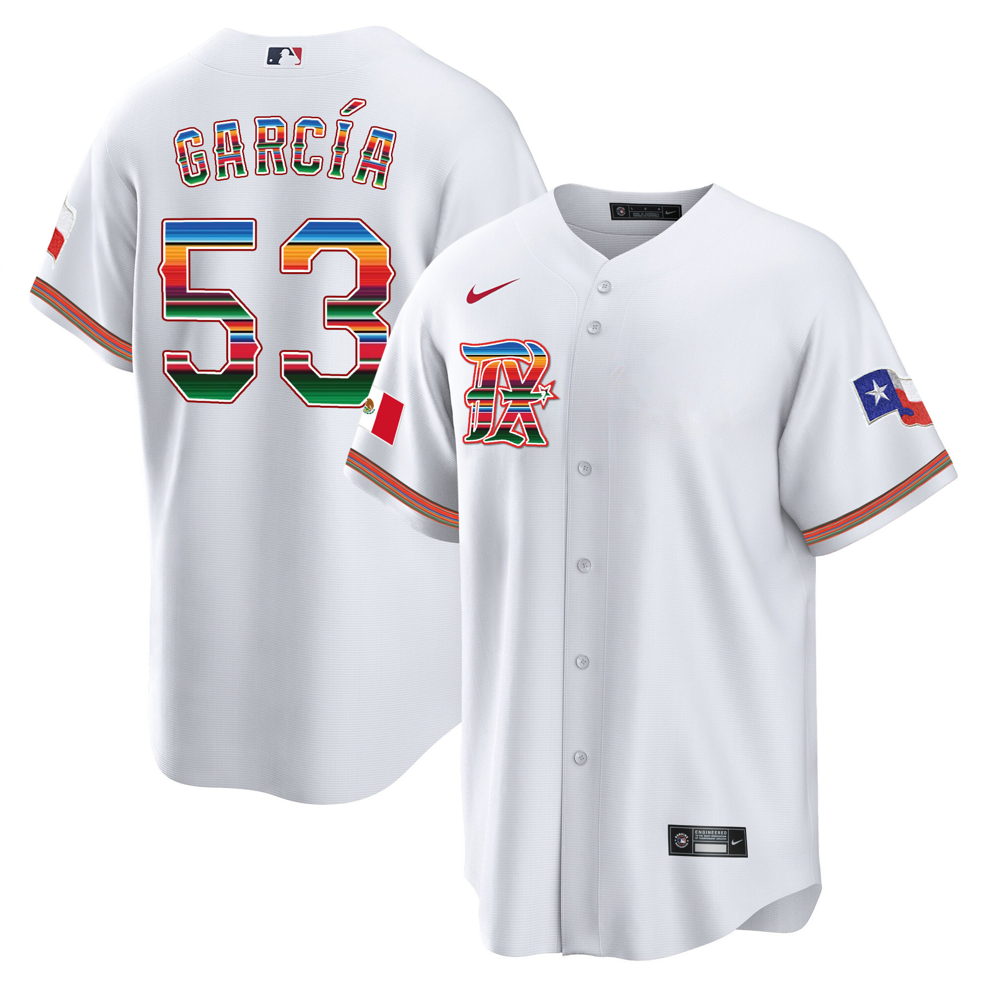 Men's Texas Rangers Mexican Heritage Night Cool Base Jersey - City Connect - All Stitched - Image 17