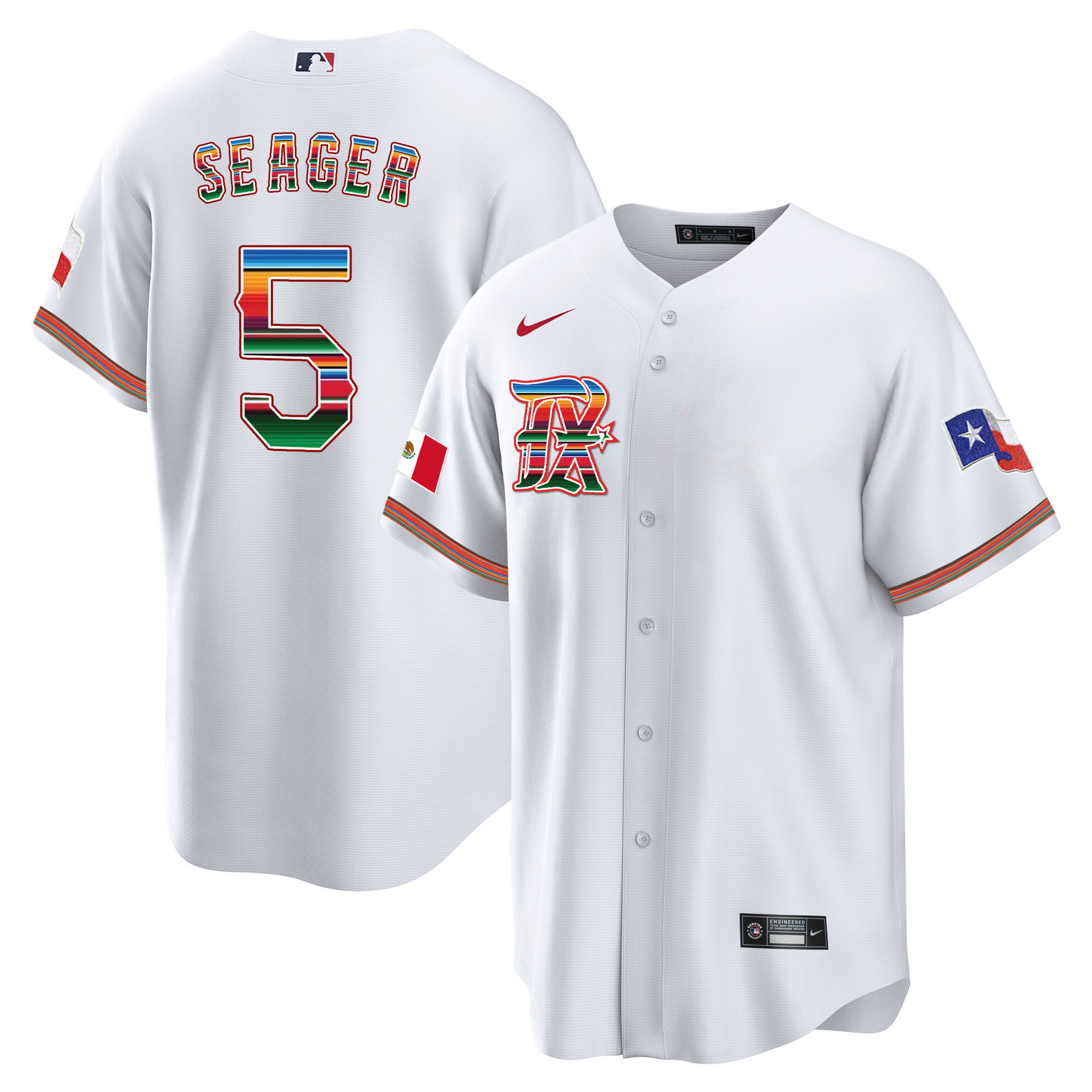 Men's Texas Rangers Mexican Heritage Night Cool Base Jersey - City Connect - All Stitched - Image 18
