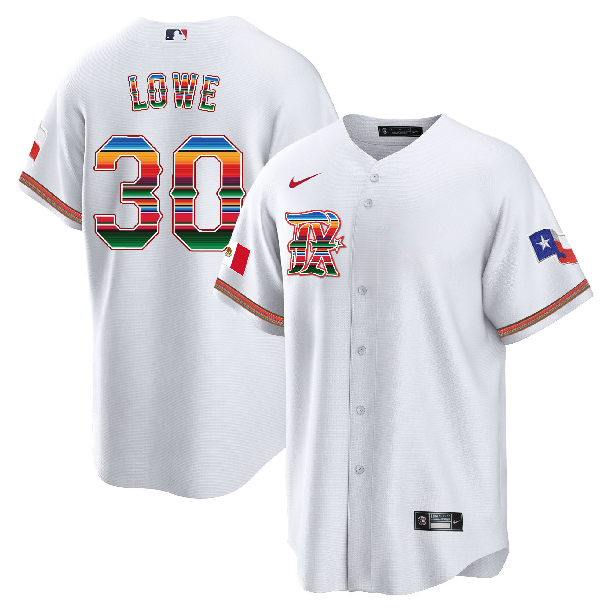 Men's Texas Rangers Mexican Heritage Night Cool Base Jersey - City Connect - All Stitched - Image 20