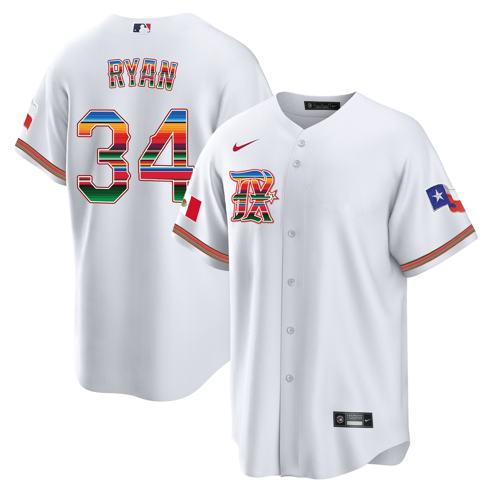 Men's Texas Rangers Mexican Heritage Night Cool Base Jersey - City Connect - All Stitched - Image 15