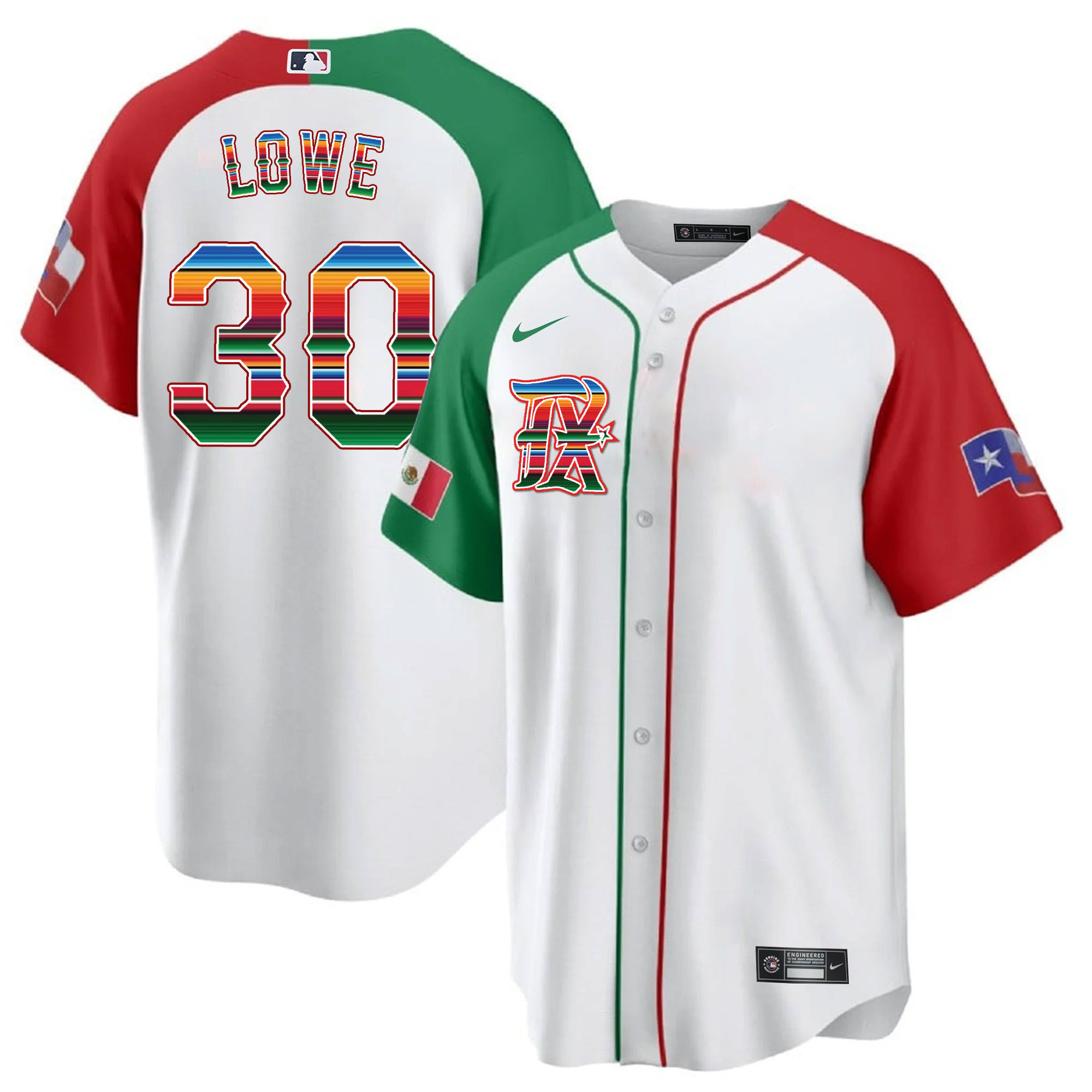 Men's Texas Rangers Mexican Heritage Night Cool Base Jersey - City Connect - All Stitched - Image 34