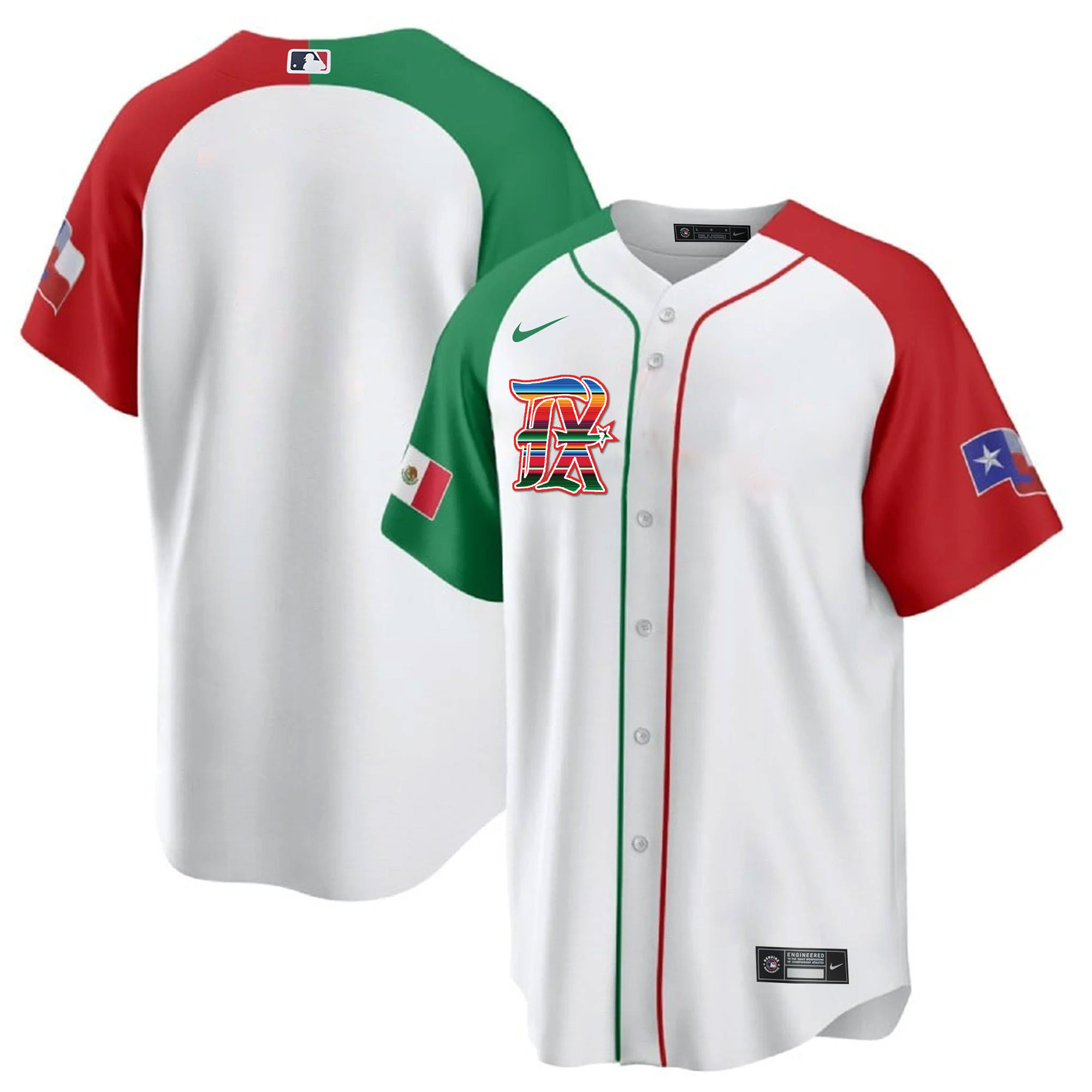 Men's Texas Rangers Mexican Heritage Night Cool Base Jersey - City Connect - All Stitched - Image 35