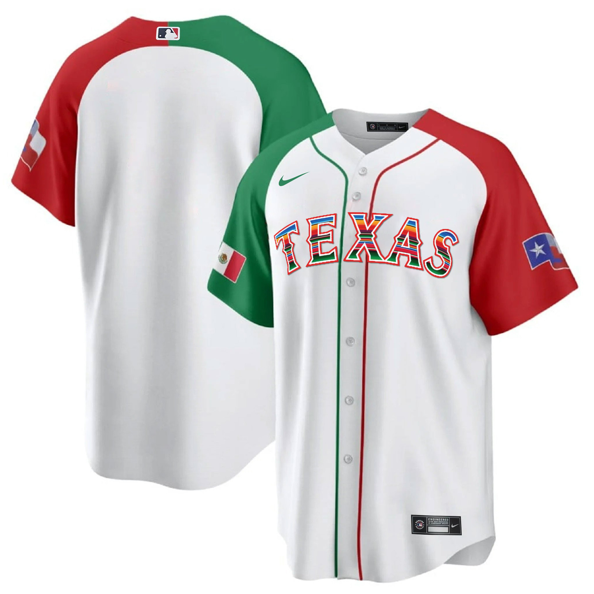 Men's Texas Rangers Mexican Heritage Night Cool Base Jersey - Away - All Stitched - Image 35