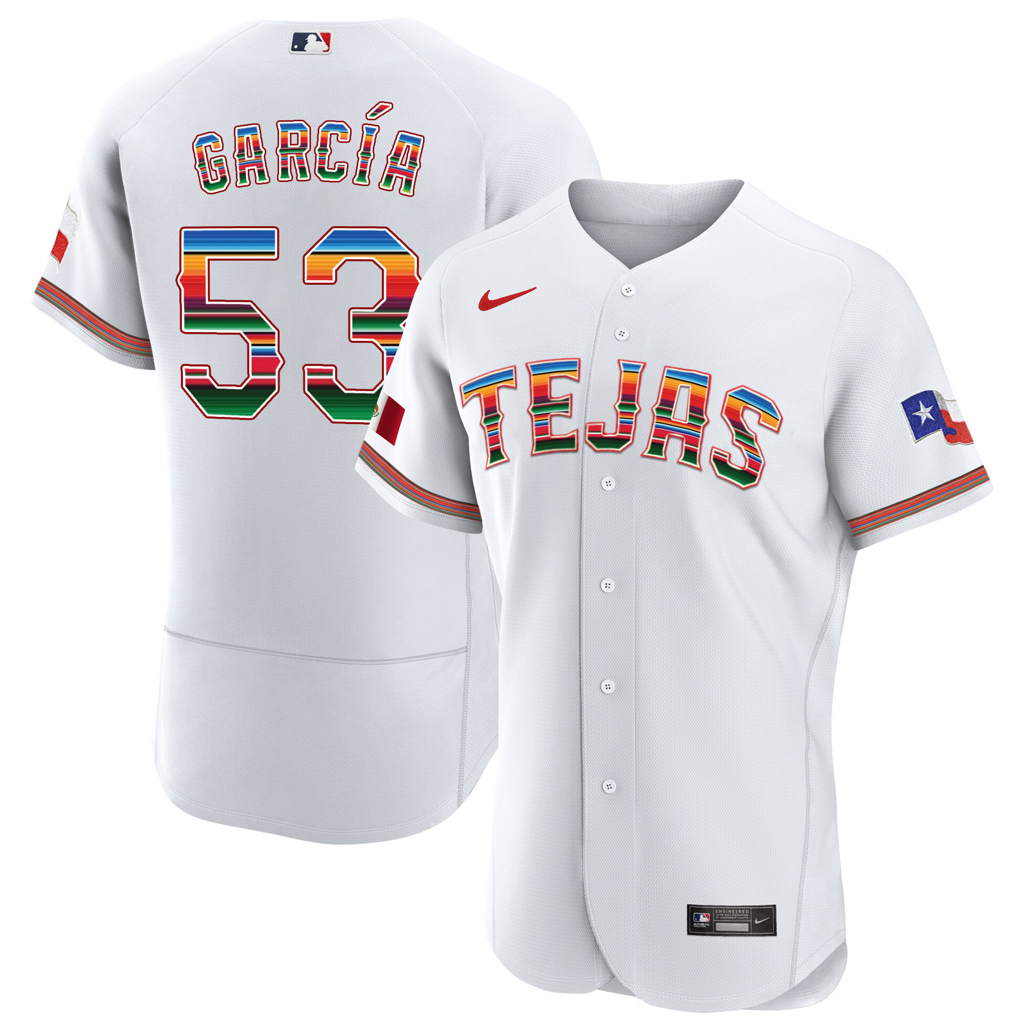 Men's Texas Rangers Mexican Flex Base Jersey - All Stitched - Image 17