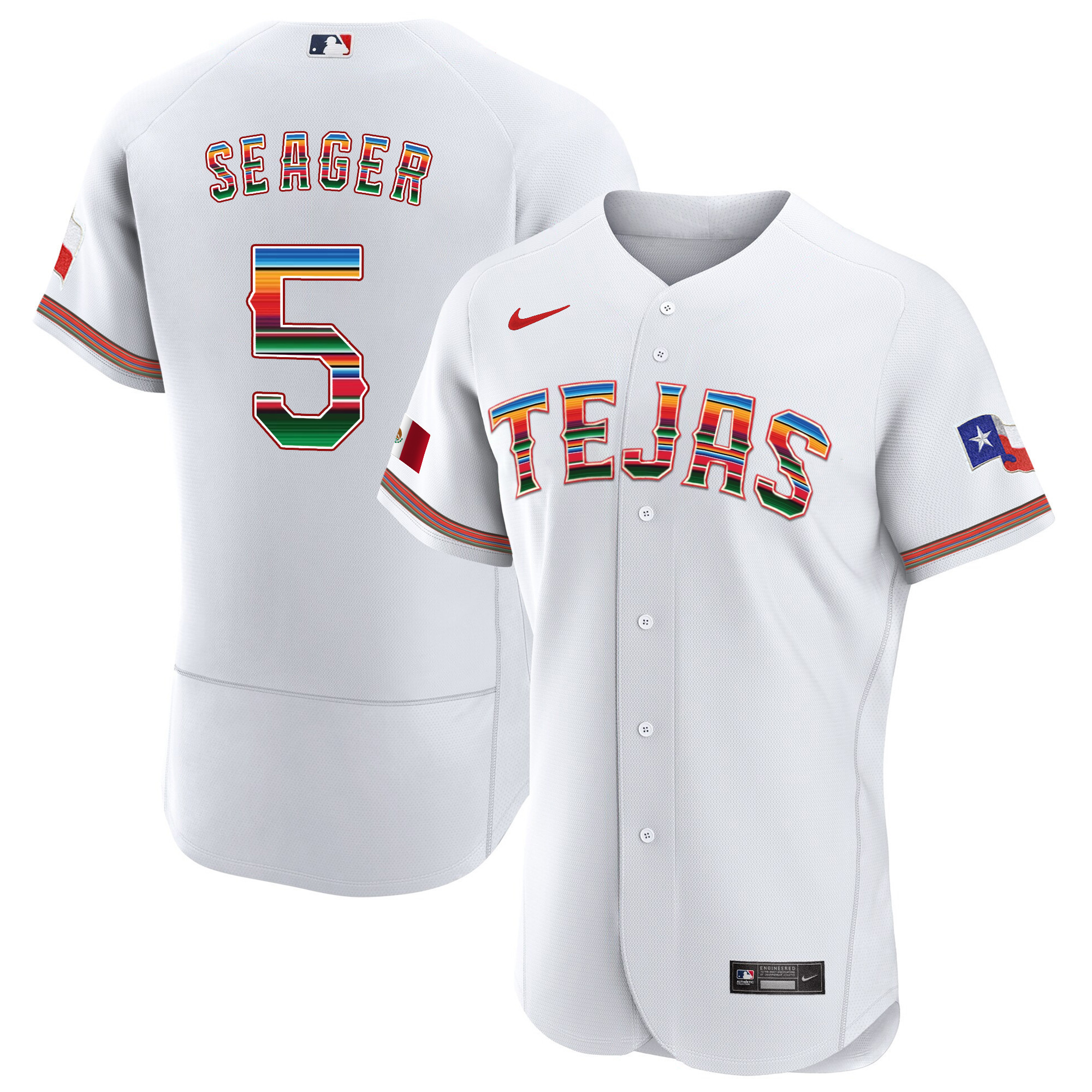 Men's Texas Rangers Mexican Flex Base Jersey - All Stitched - Image 18