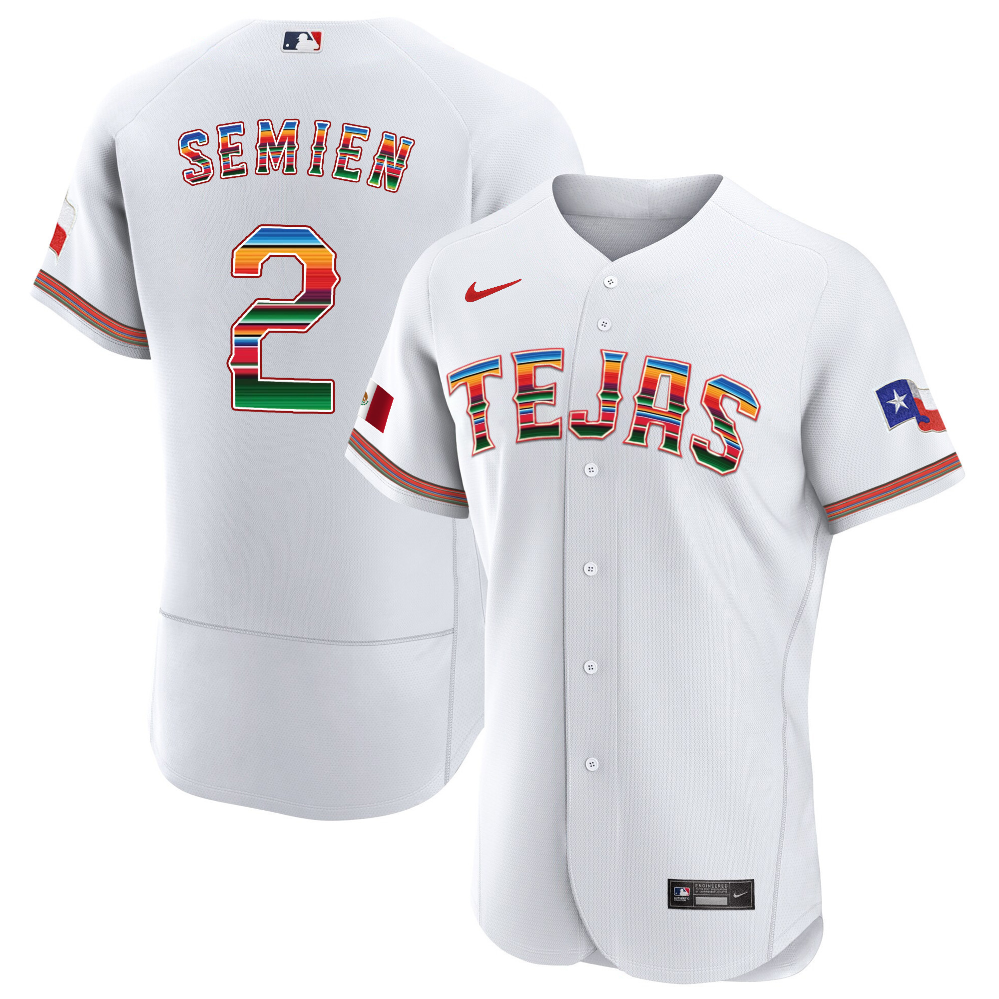 Men's Texas Rangers Mexican Flex Base Jersey - All Stitched - Image 19