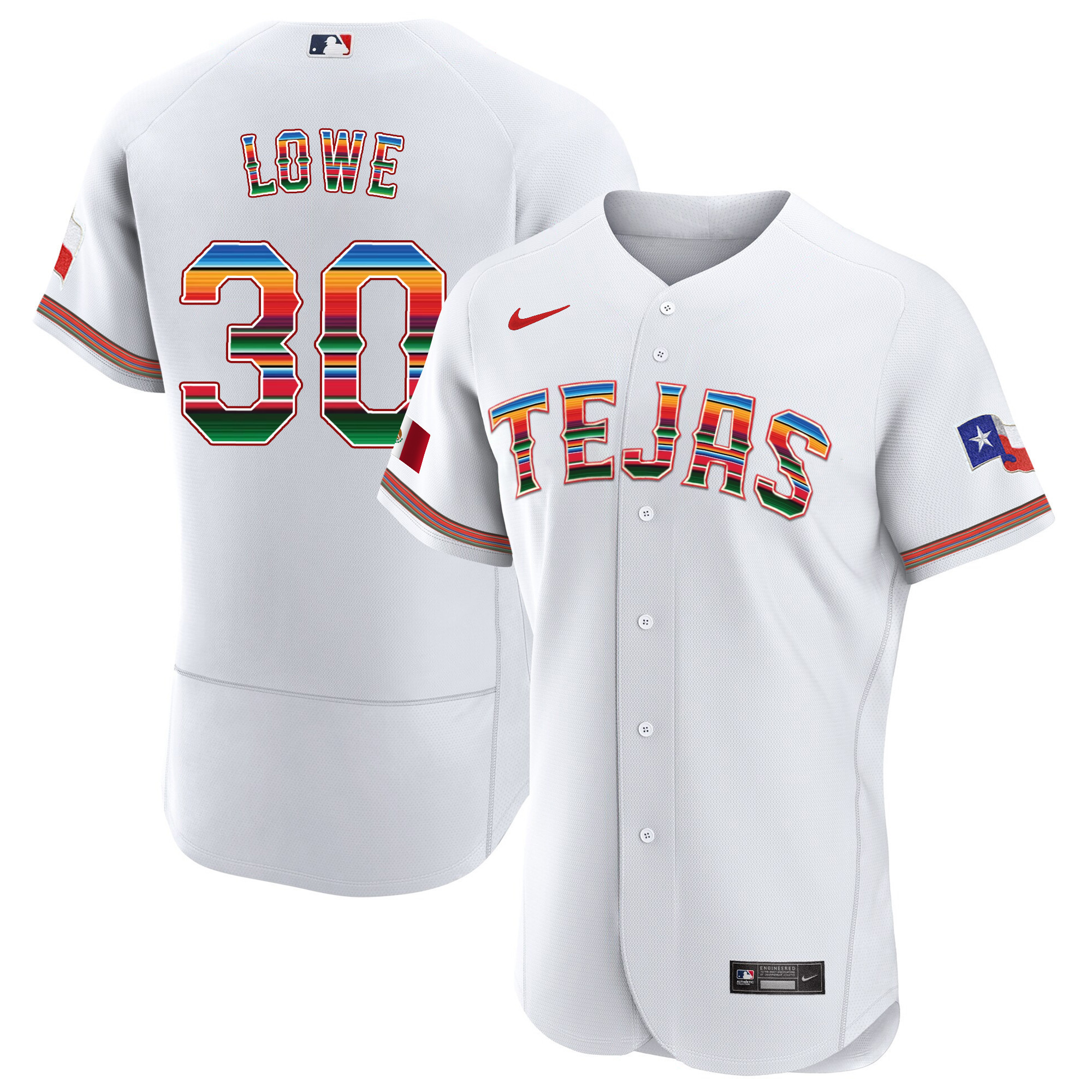 Men's Texas Rangers Mexican Flex Base Jersey - All Stitched - Image 20