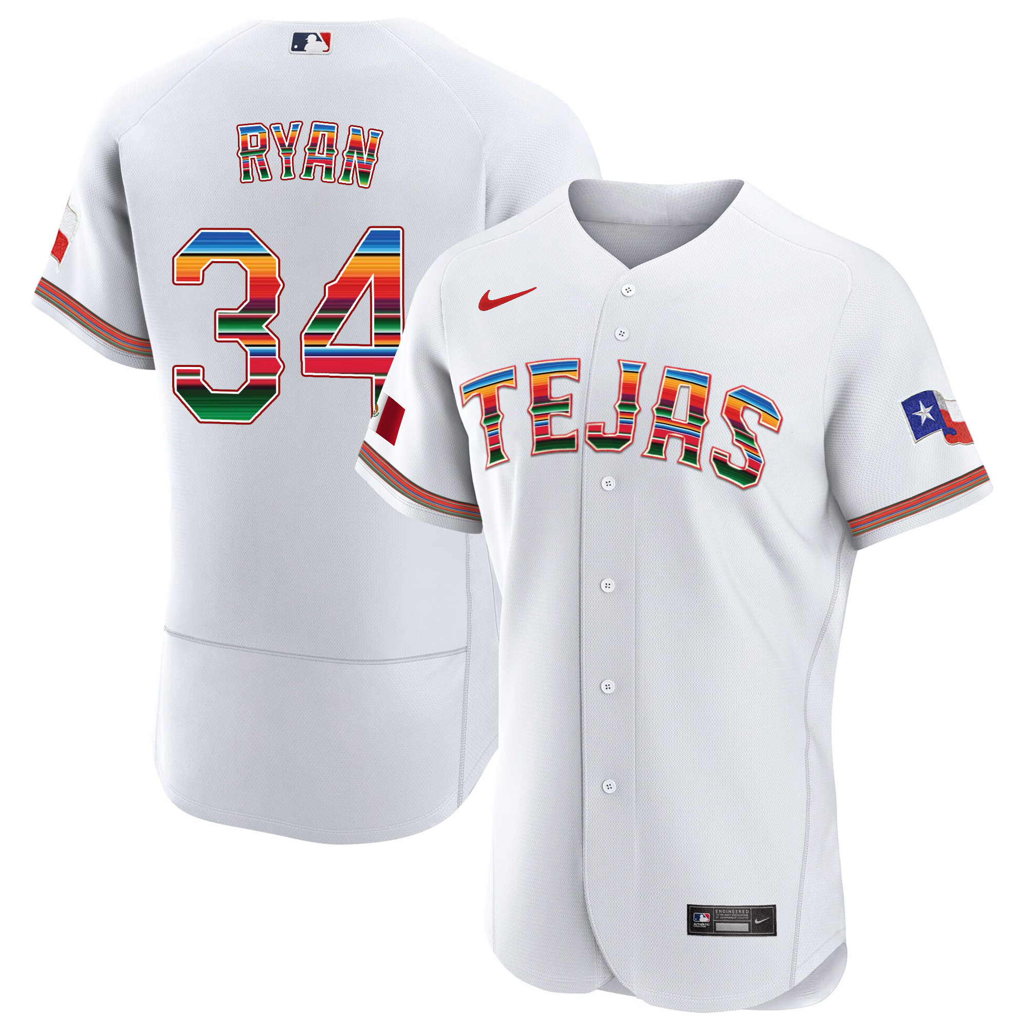 Men's Texas Rangers Mexican Flex Base Jersey - All Stitched - Image 15