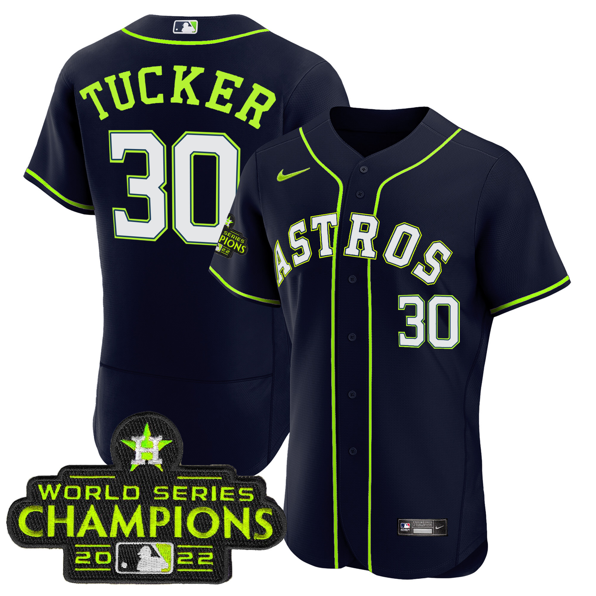 Houston Astros Flex Base Fan Made Jersey - All Stitched - Image 6