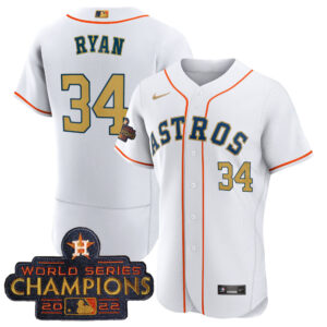 Nolan Ryan Astros 2023 Gold Flex Base Jersey – All Stitched