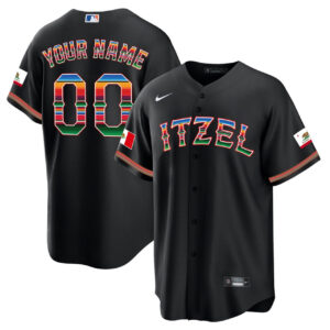 Men's Texas Rangers Mexican Custom Jersey - All Stitched
