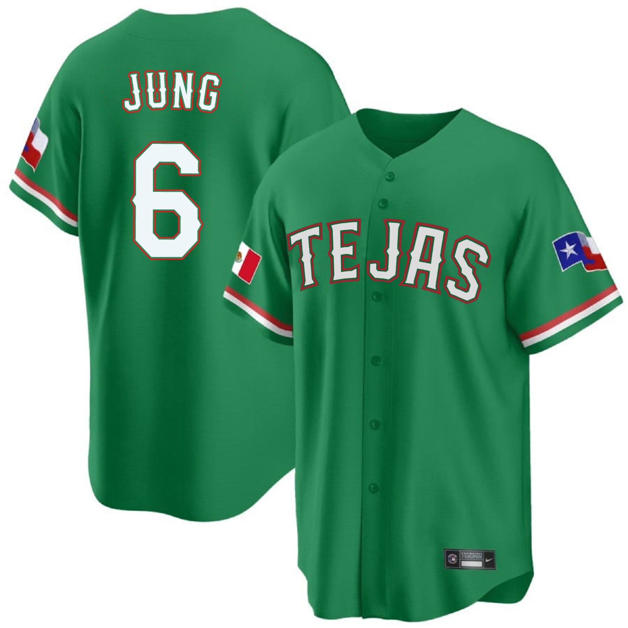 Men's Texas Rangers Mexican Cool Base Jersey - All Stitched - Image 34