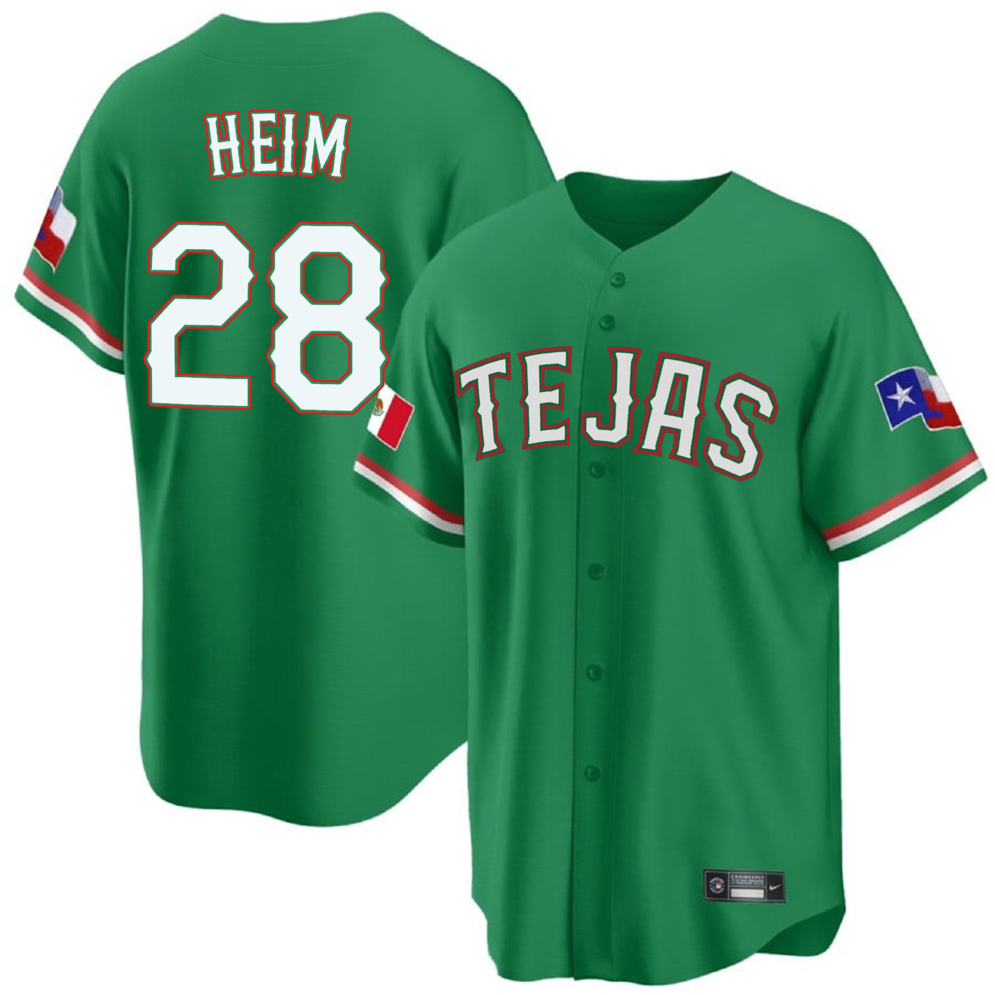 Men's Texas Rangers Mexican Cool Base Jersey - All Stitched - Image 35