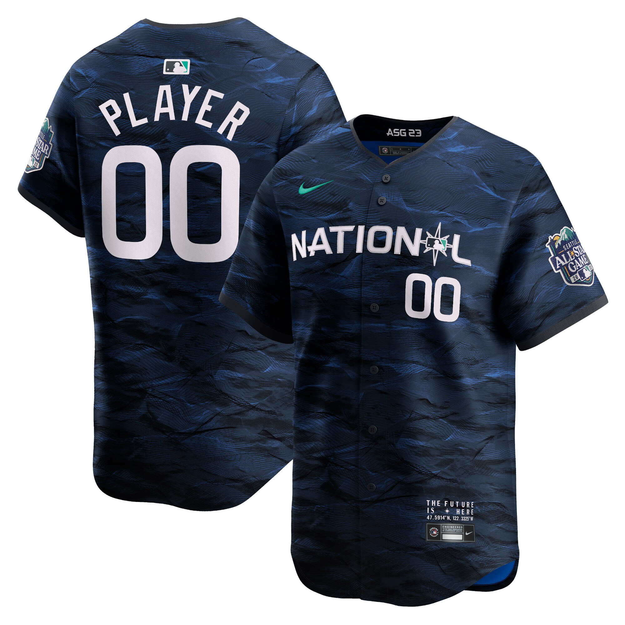 National League 2023 All-Star Game Royal Custom Jersey - All Stitched - Image 2