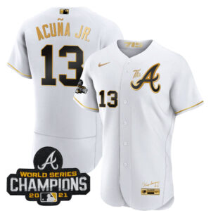Youth's Atlanta Braves Champions City Connect Gold Flex Base Jersey - All Stitched